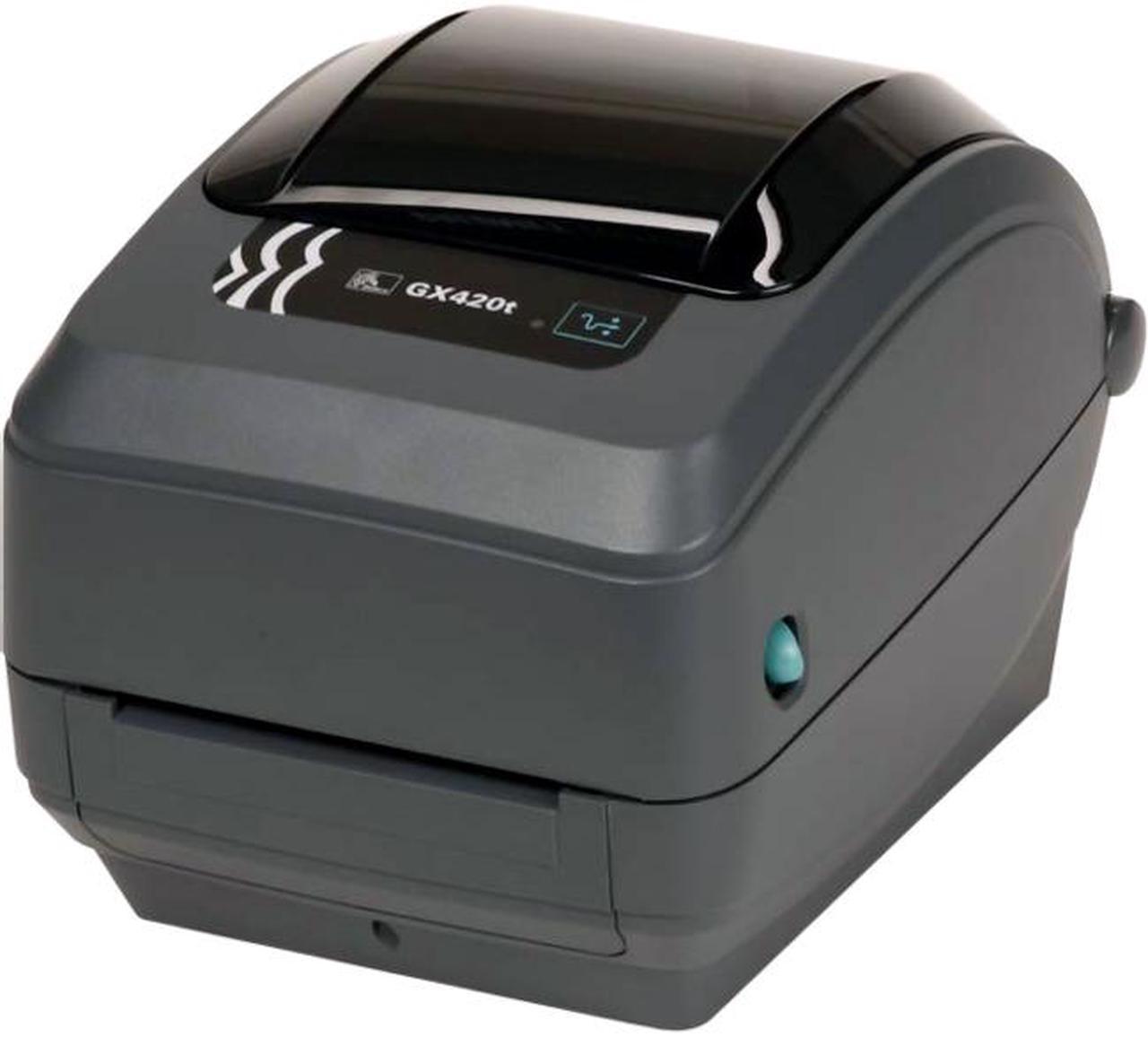 Zebra GX42-102410-100 GX420t Thermal Transfer Label Printer - USB/Serial/Ethernet, Tear Off, Black Line Sensor