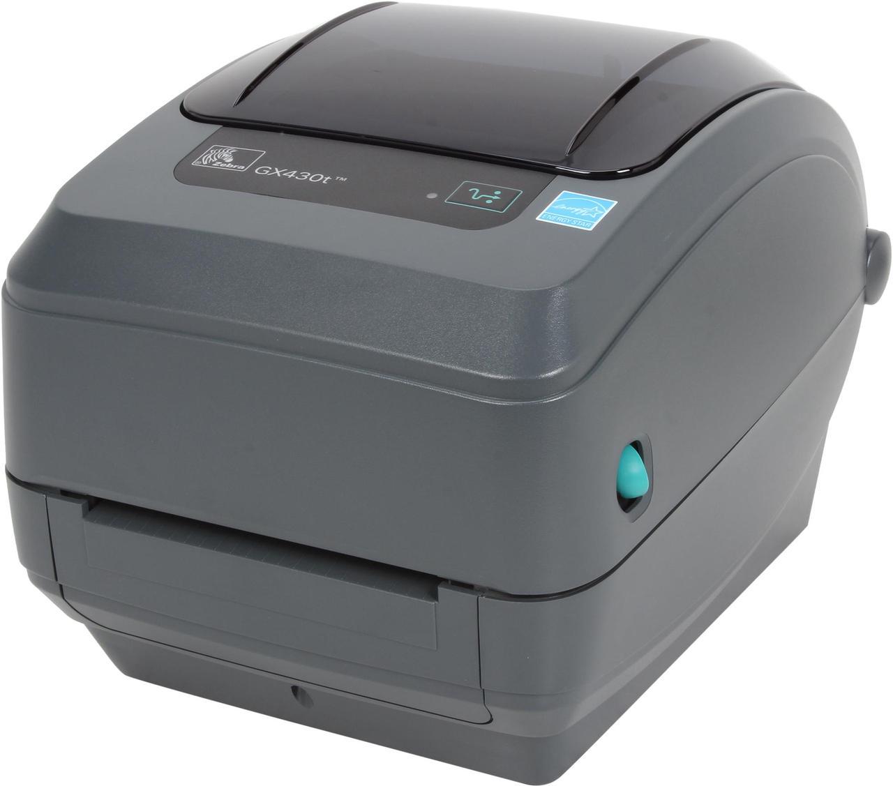 Zebra GX430t 4” Performance Desktop Thermal Transfer Label Printer, 300 dpi, USB, Serial, Centronics Parallel, Dispenser (Peeler), EPL2, ZPLII – GX43-102511-000