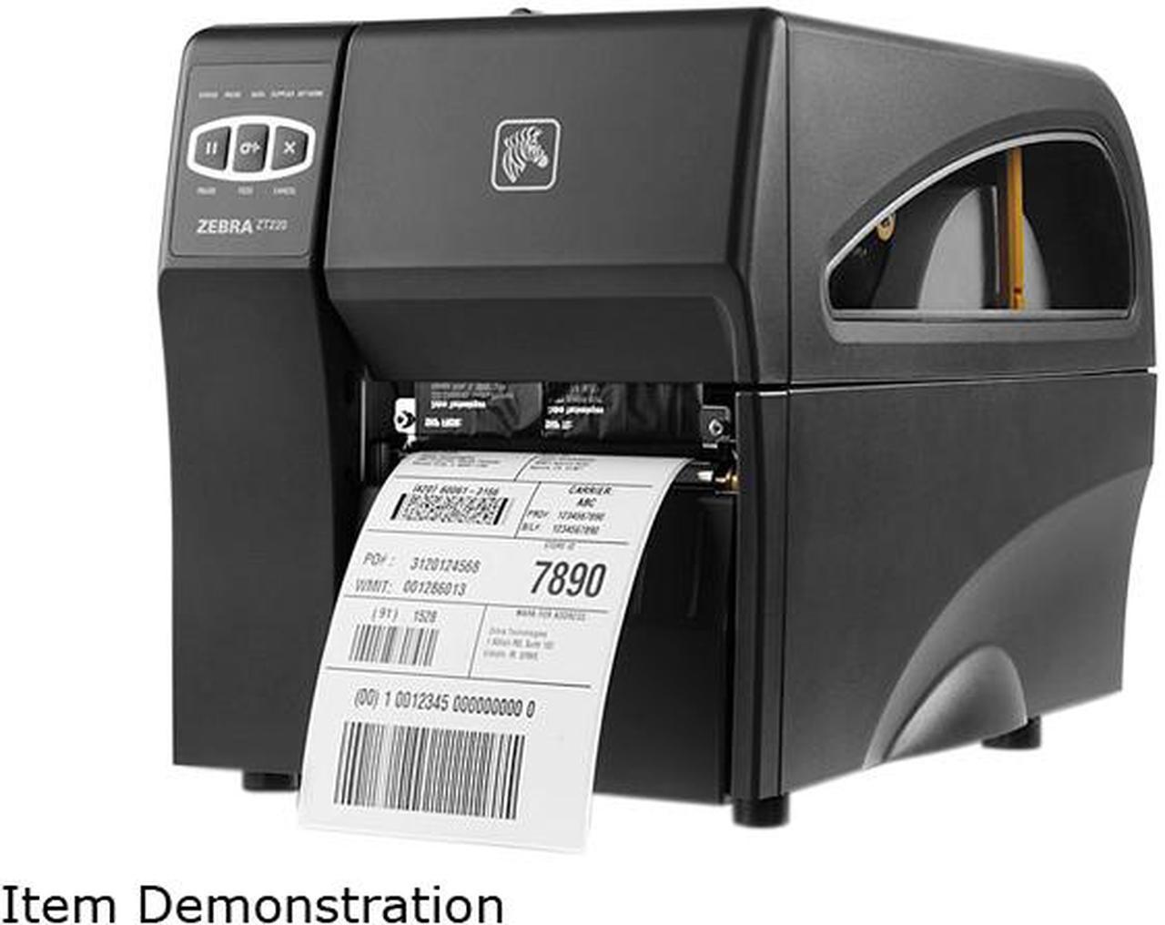 Zebra ZT220 4” Industrial Thermal Transfer Label Printer, 203 dpi, Serial, USB, ZPL, EPL, XML Support, US Cord – ZT22042-T01000FZ