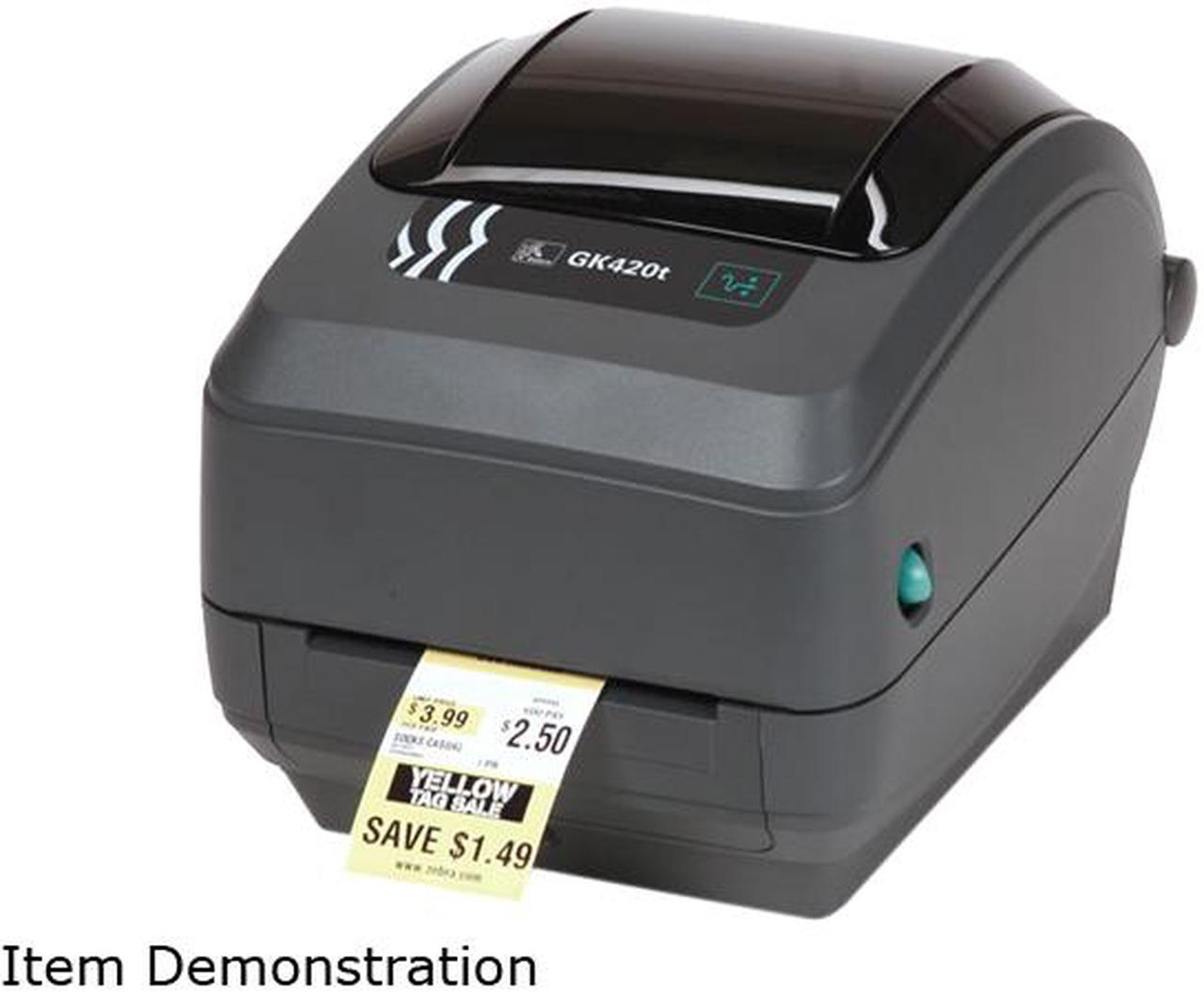 Zebra GK42-102520-000 Thermal 127 mm / sec 203 dpi GK420t Thermal Desktop Printer, EURO AND UK POWER CORD