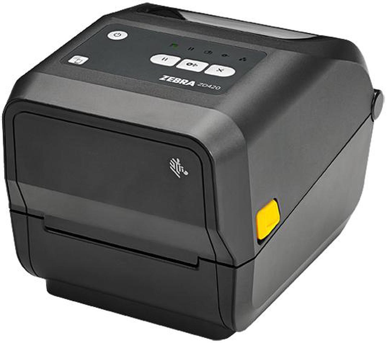 Zebra ZD420 4” Thermal Transfer Desktop Label Printer, 203 dpi, USB, USB Host, Bluetooth LE, Modular Connectivity Slot (Ethernet), Standard EZPL - ZD42042-T01E00EZ