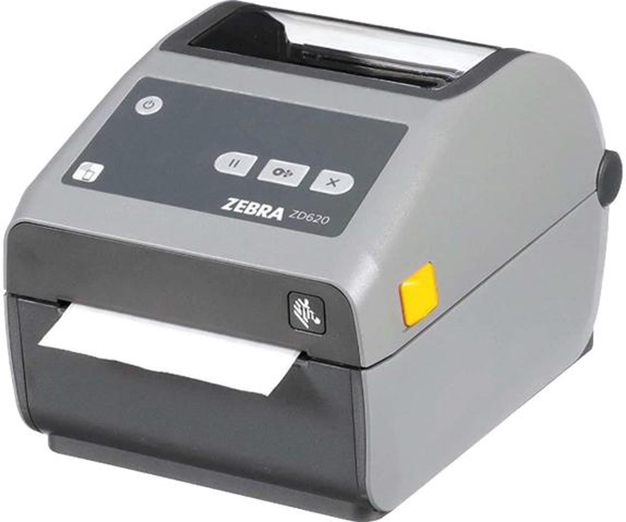 Zebra ZD620d Direct Thermal Desktop Label Printer, 4", 203dpi, USB, USB Host, Bluetooth Low Energy, Serial, Ethernet, EZPL - ZD62042-D01F00EZ