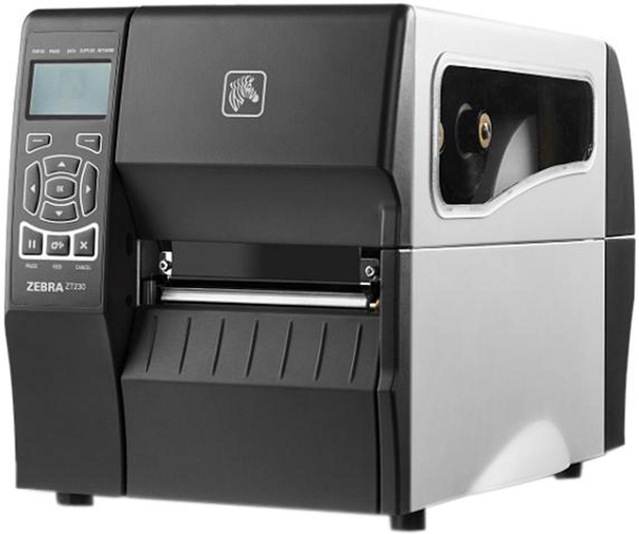 Zebra ZT230 4” Industrial Thermal Transfer Label Printer, LCD, 300 dpi, Serial, USB, Int 10/100, ZPL, XML Support, US Cord - ZT23043-T01200FZ