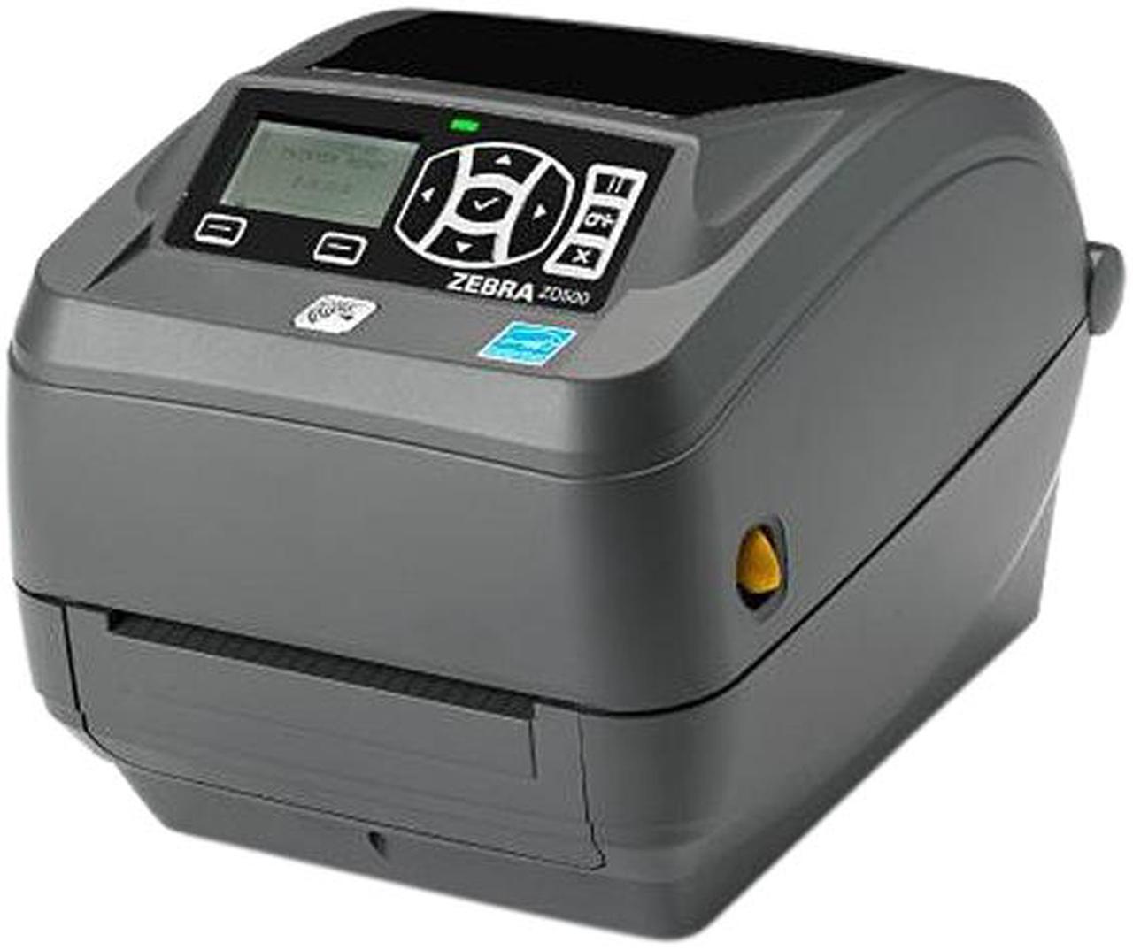 Zebra ZD500 4" Desktop Thermal Transfer Label Printer, 203 dpi, USB, Serial, Centronics Parallel, Ethernet 802.11abgn & Bluetooth, Cutter - ZD50042-T21A00FZ