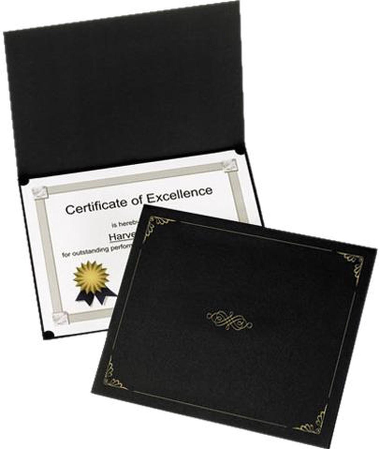Main image of Oxford 29900-055BGD Certificate Holder, 12-1/2 x 9-3/4, Black, 5/Pack