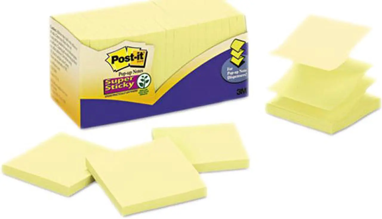 Post-it Notes Super Sticky R220-20SSY Super Sticky Pop-Up Refill, 2 x 2 ...