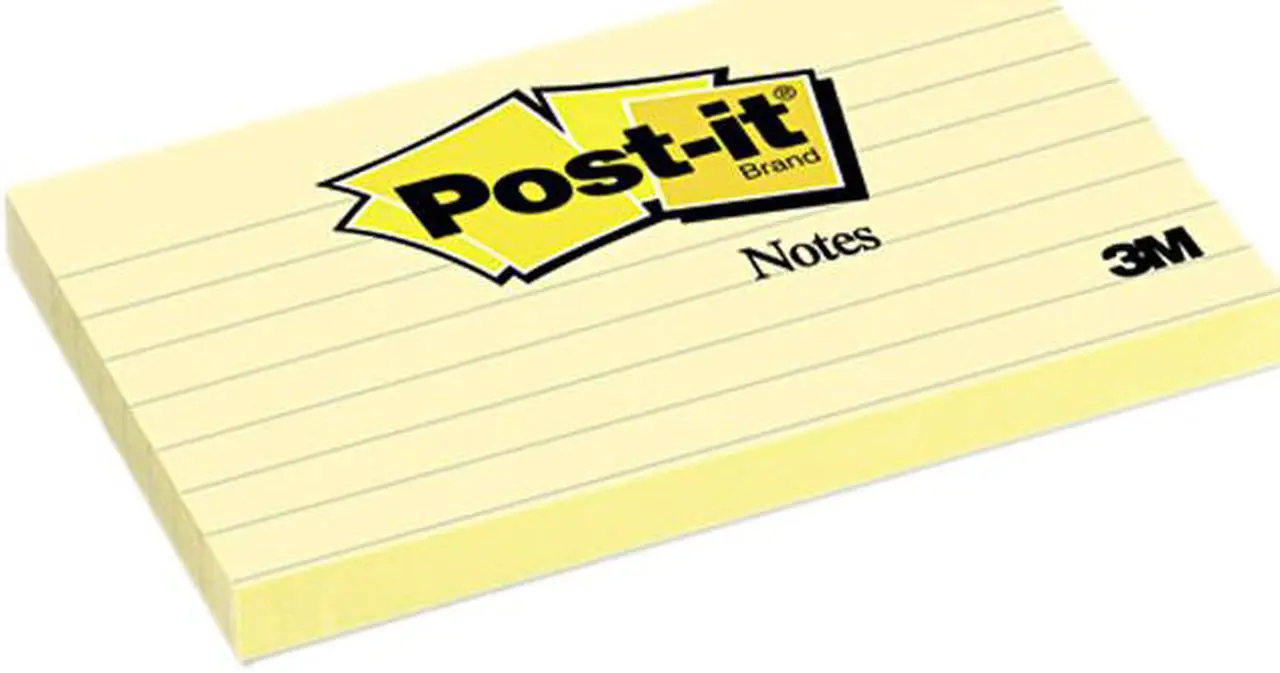 Main image of Post-it Notes 635-YW Original Notes, 3 x 5, Lined, Canary Yellow, 12 100-Sheet Pads/Pack