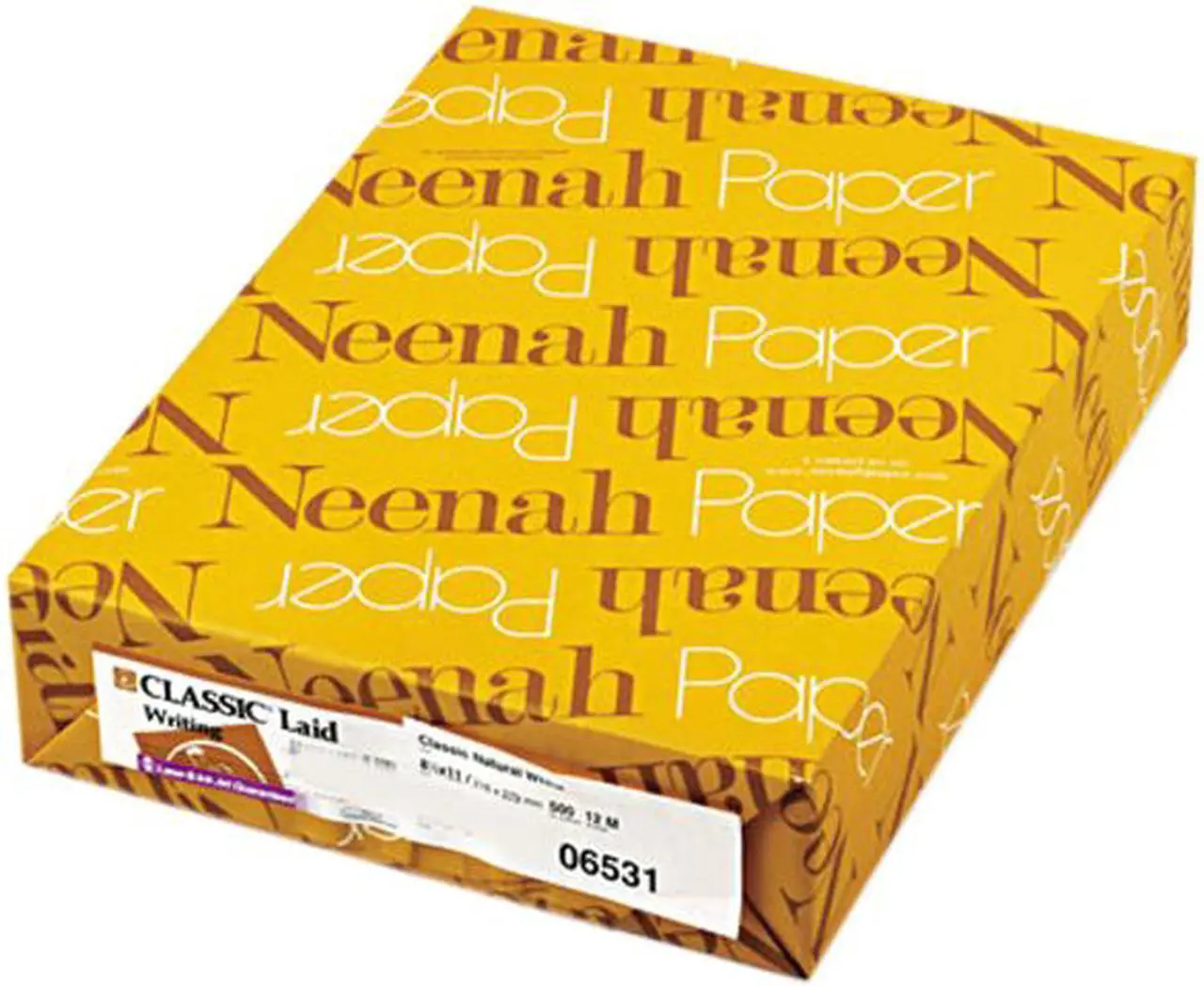 Main image of Neenah Paper 06531 Classic Laid Stationery Writing Paper, 24-lb., 8-1/2 x 11, Natural White, 500/Rm