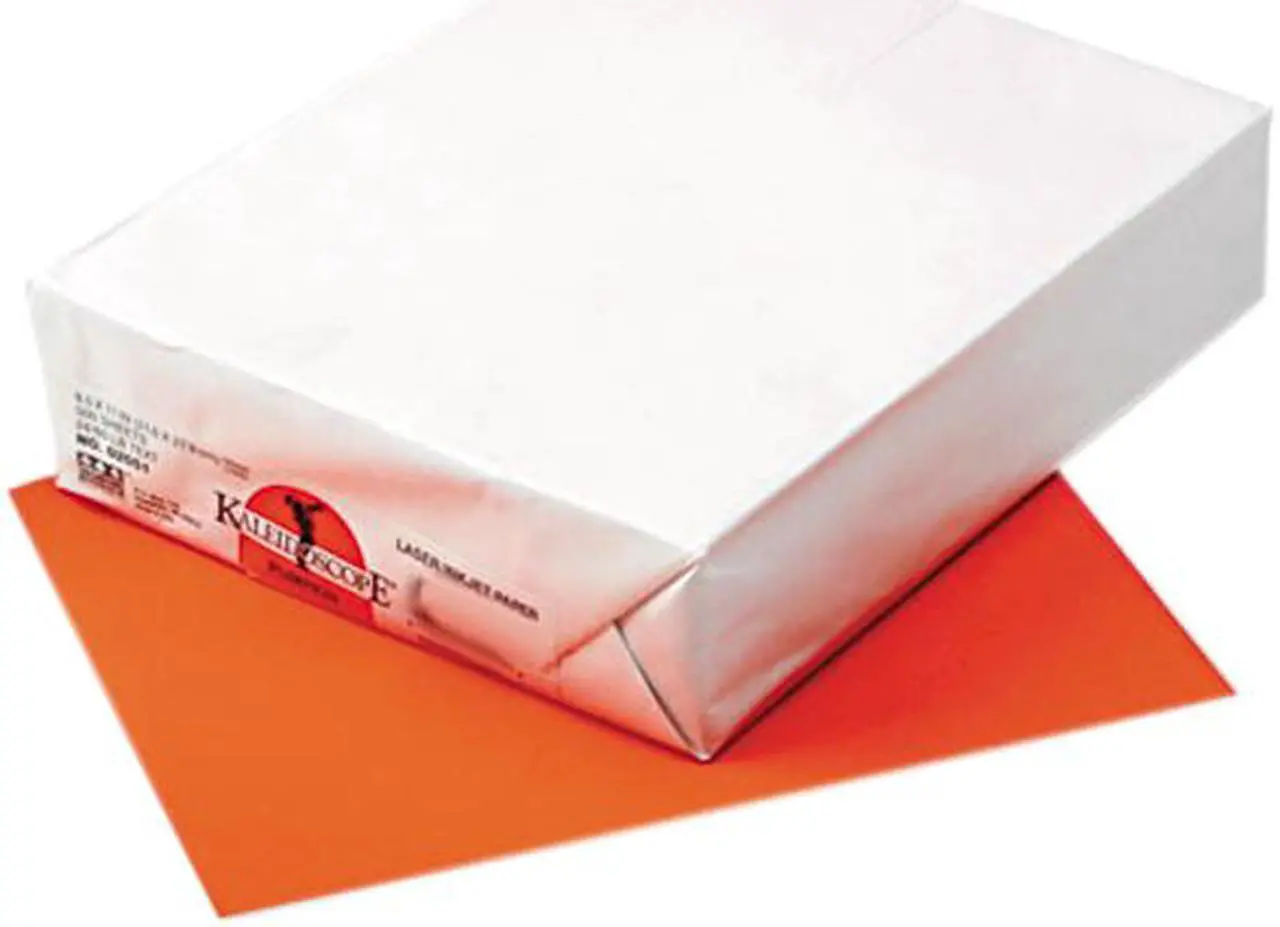 Main image of Pacon 102051 Kaleidoscope Multipurpose Colored Paper, 24lb, 8-1/2 x 11, Pumpkin, 500 Shts/Rm