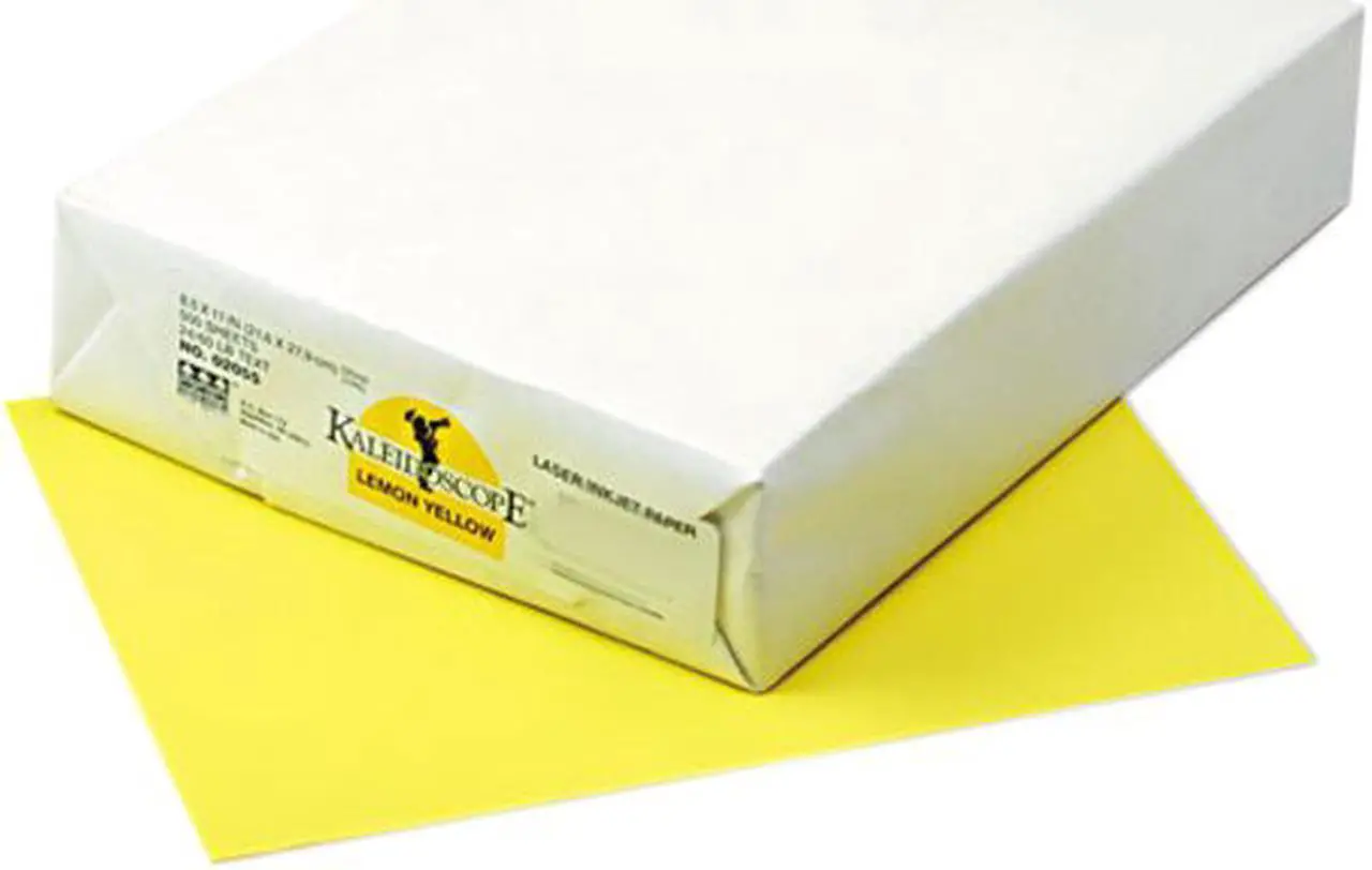 Main image of Pacon 102055 Kaleidoscope Multipurpose Colored Paper, 24lb, 8-1/2 x 11, Lemon Yellow, 500/Rm