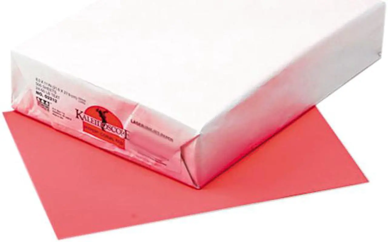 Main image of Pacon 102212 Kaleidoscope Multipurpose Colored Paper, 24lb, 8-1/2 x 11, Coral Red, 500/Ream