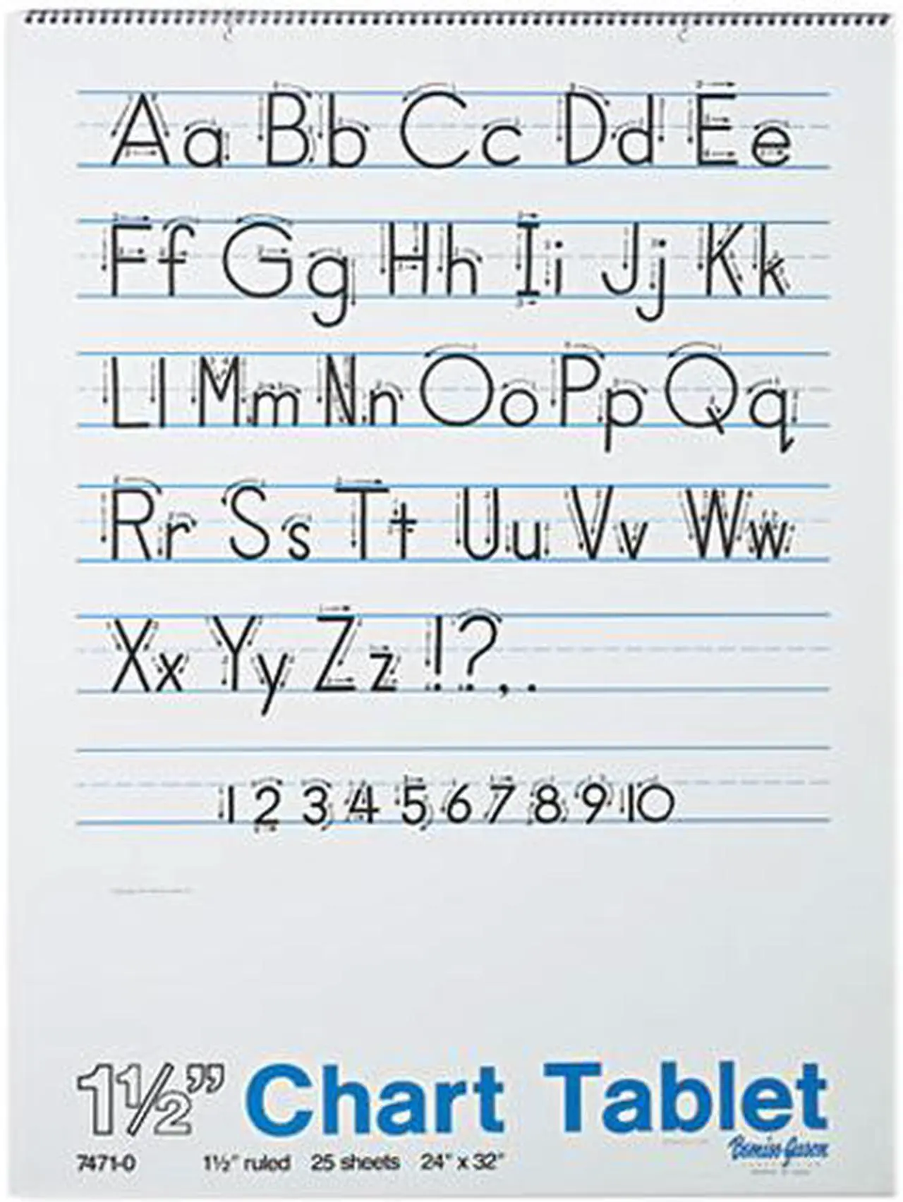 Main image of Pacon 74710 Chart Tablets w/Manuscript Cover, Ruled, 24 x 32, White, 25 Sheets/Pad
