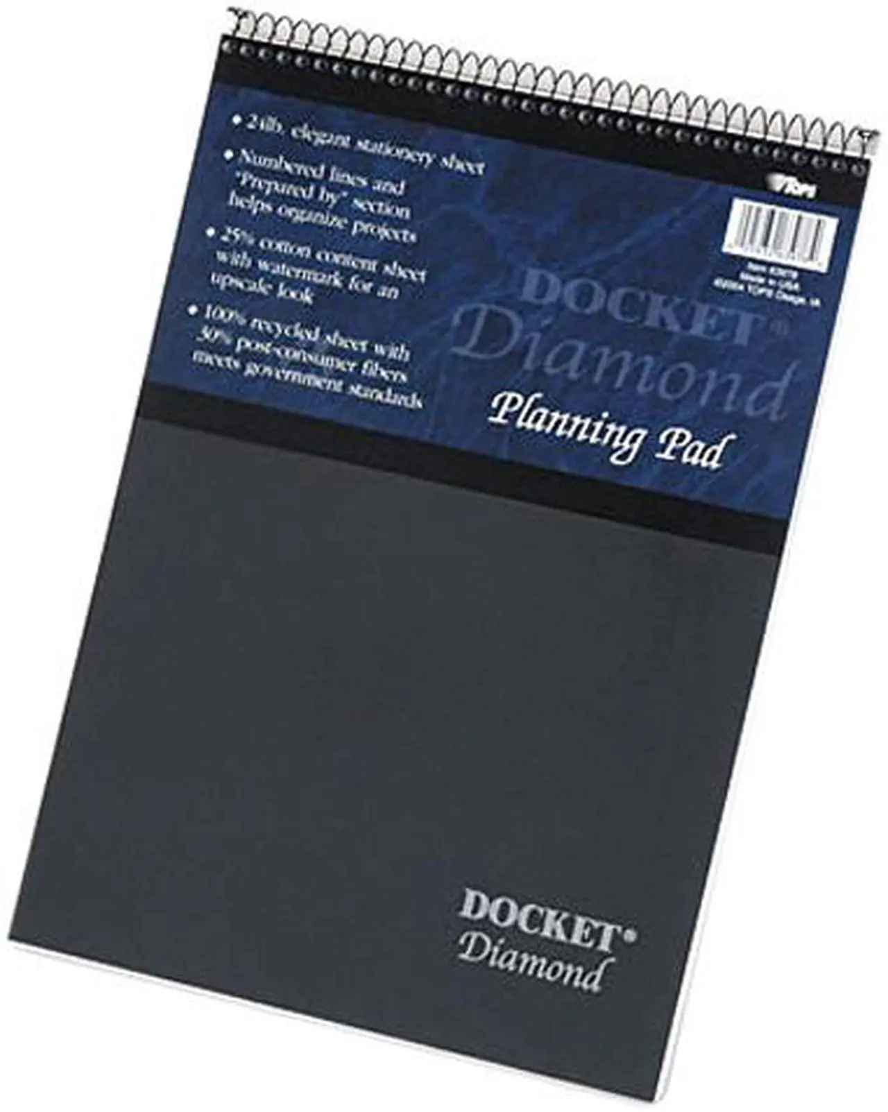 Main image of Tops 63978 Docket Diamond Top-Wire Planning Pad, Lgl Rule, 8-1/2 x 11-3/4, White, 60 Sheets