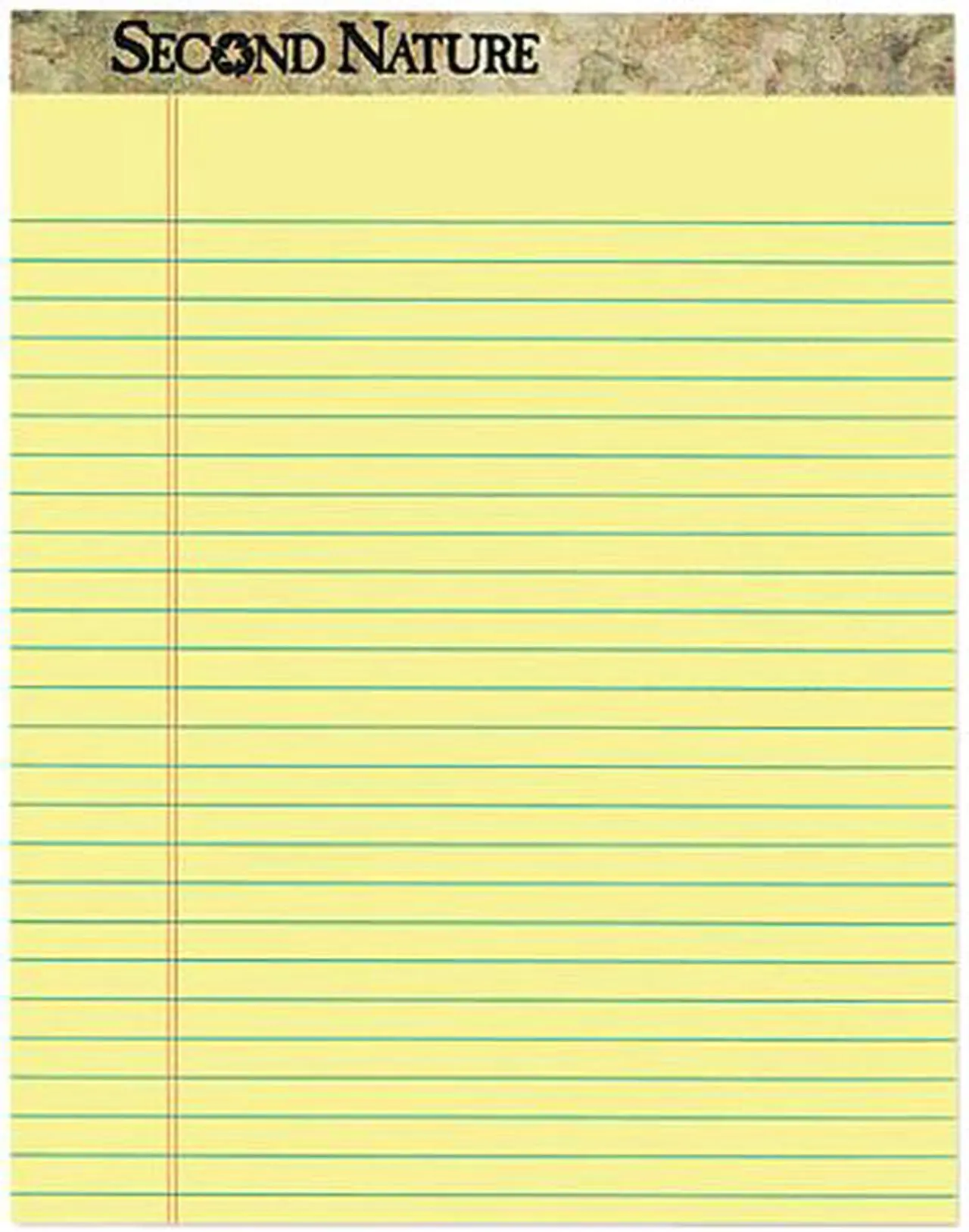 Main image of TOPS Paper Pads, Legal Rule, Letter Size, Canary, 50 Sheets, 12/Dozen