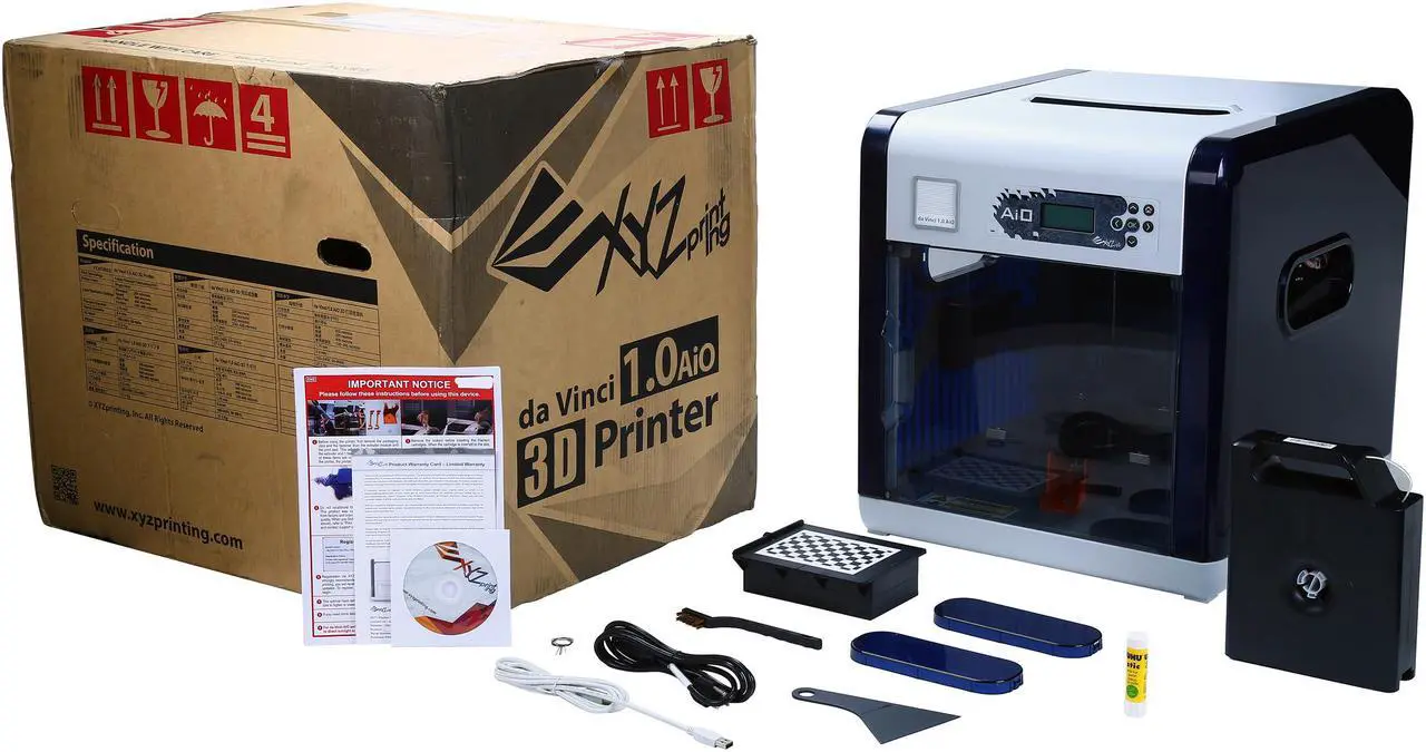 Alt view image 9 of 9 - XYZprinting da Vinci 1.0 AIO da Vinci FFF (Fused Filament Fabrication) 3D Printer