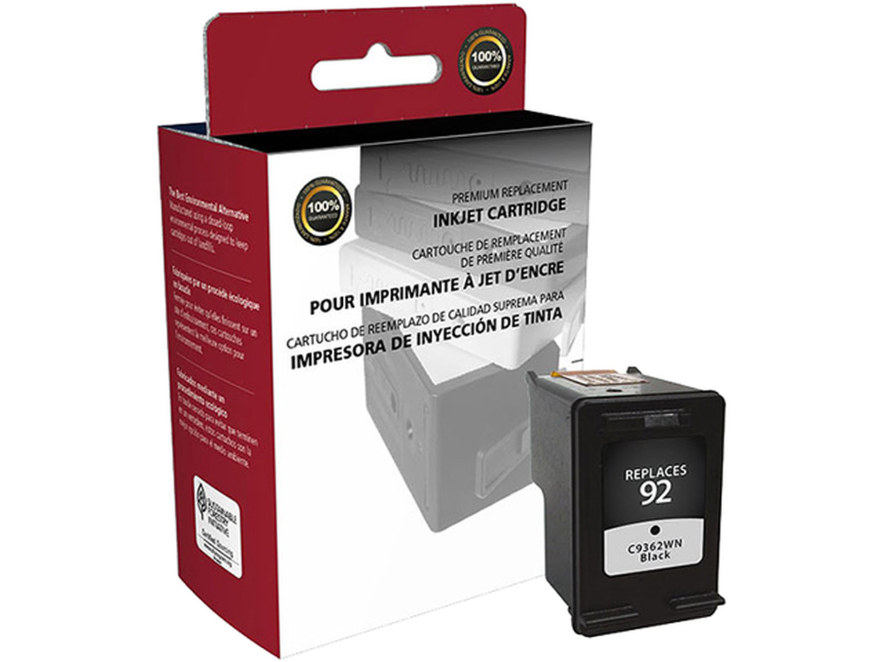 2-Pack Remanufactured HP 92 Black C9362WN & 93 Color C9361WN Ink Cartridges