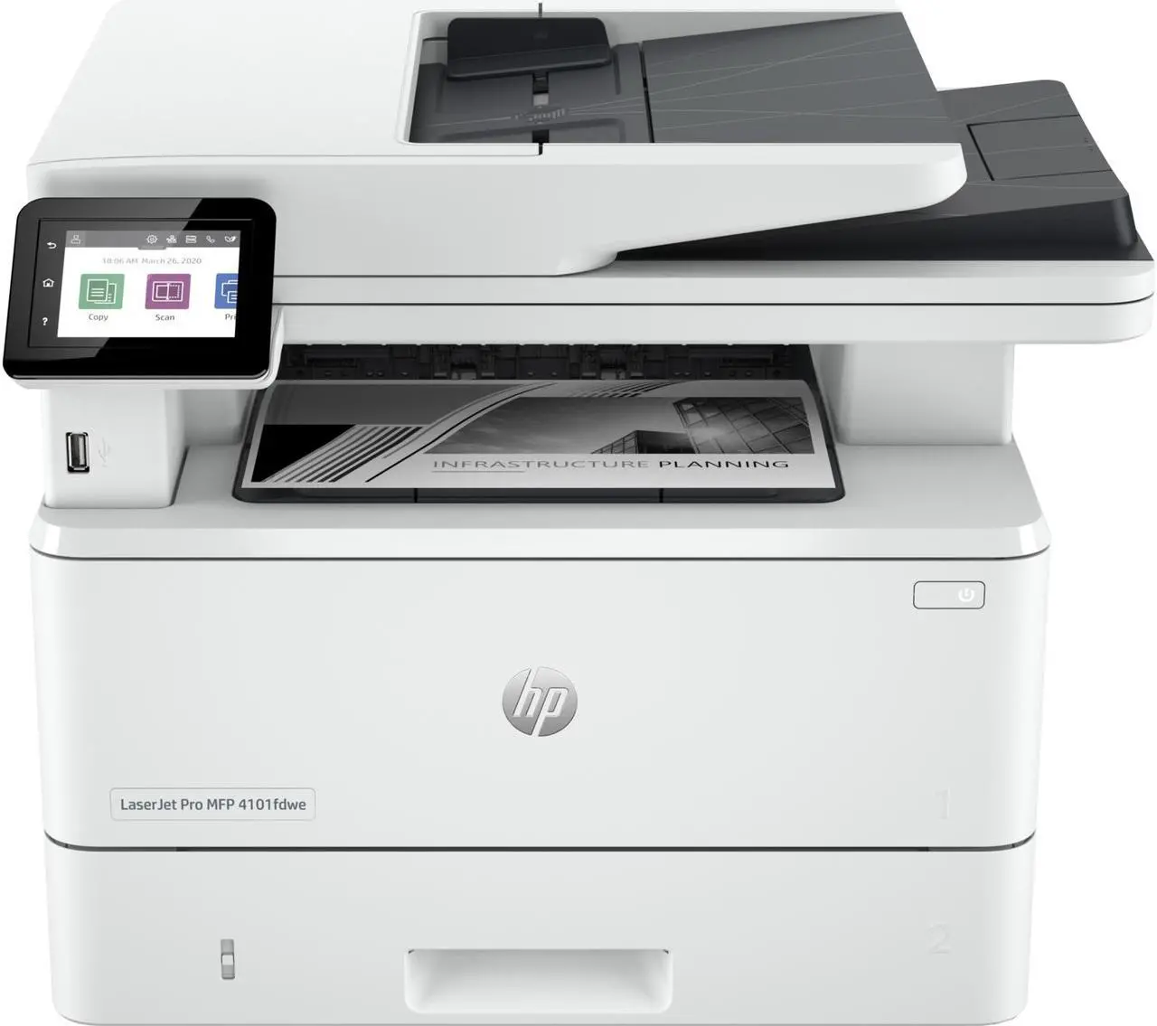 Main image of HP LaserJet Pro MFP 4101fdwe Wireless Printer with HP+ and Fax & available 3 months Instant Ink