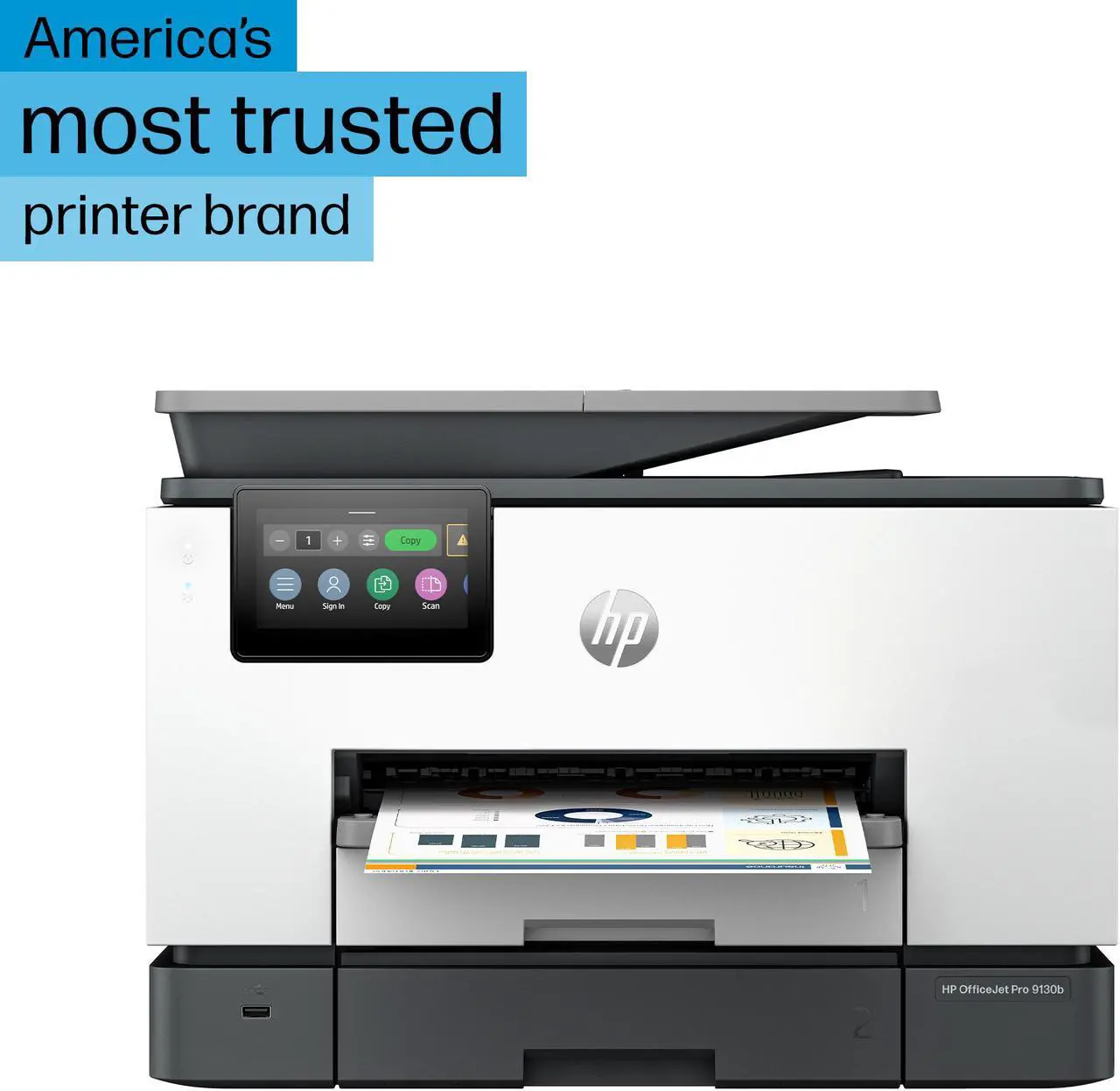 Alt view image 2 of 16 - HP OfficeJet Pro 9130b All-in-One Printer