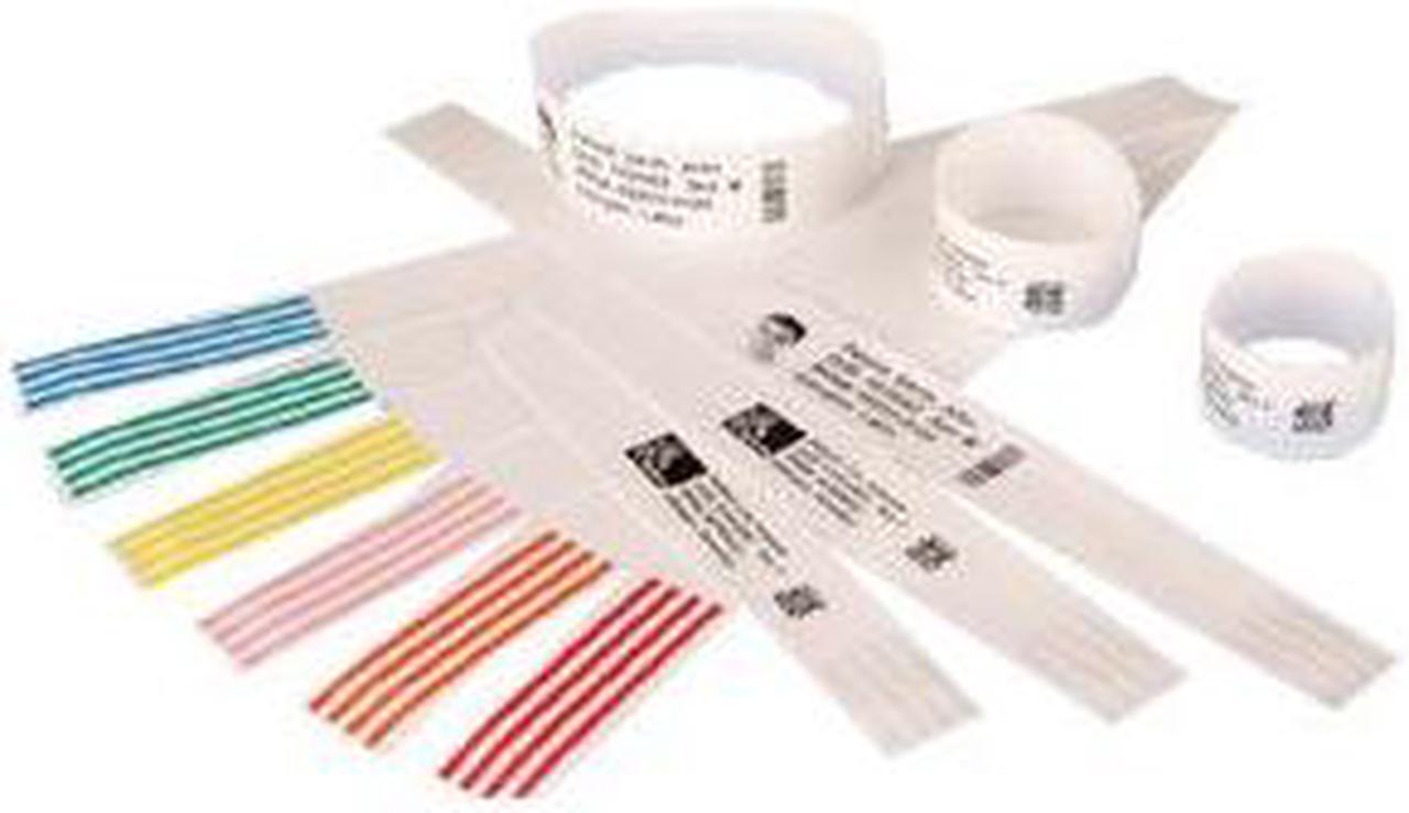 Main image of Zebra 10006995K 1" x 11" Z-Band Direct Wristband (White) Labels - 1 Case (6 Rolls)
