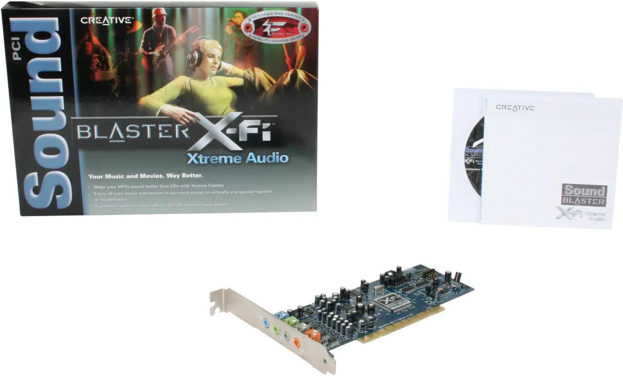 Alt view image 5 of 5 - Creative Sound Blaster X-Fi Xtreme Audio 24-bit 96KHz PCI Interface Sound Card