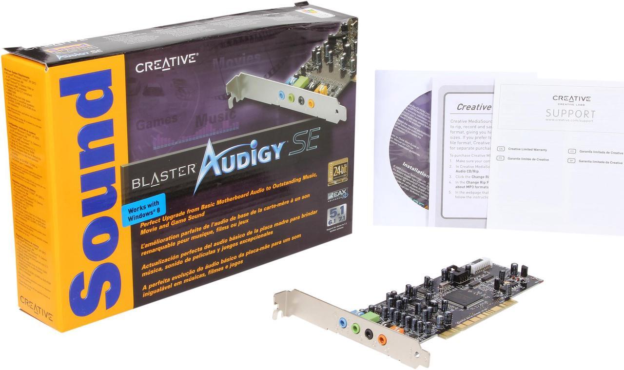 Alt view image 5 of 5 - Creative Sound Blaster Audigy SE 7.1 Channels 24-bit 96KHz PCI Interface Sound Card