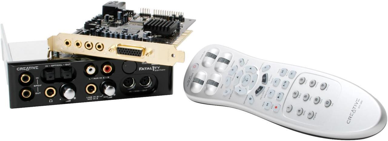 Main image of Creative Sound Blaster X-Fi Platinum Fatal1ty Champion 70SB046A00003 7.1 Channels 24-bit 192KHz PCI Interface Sound Card
