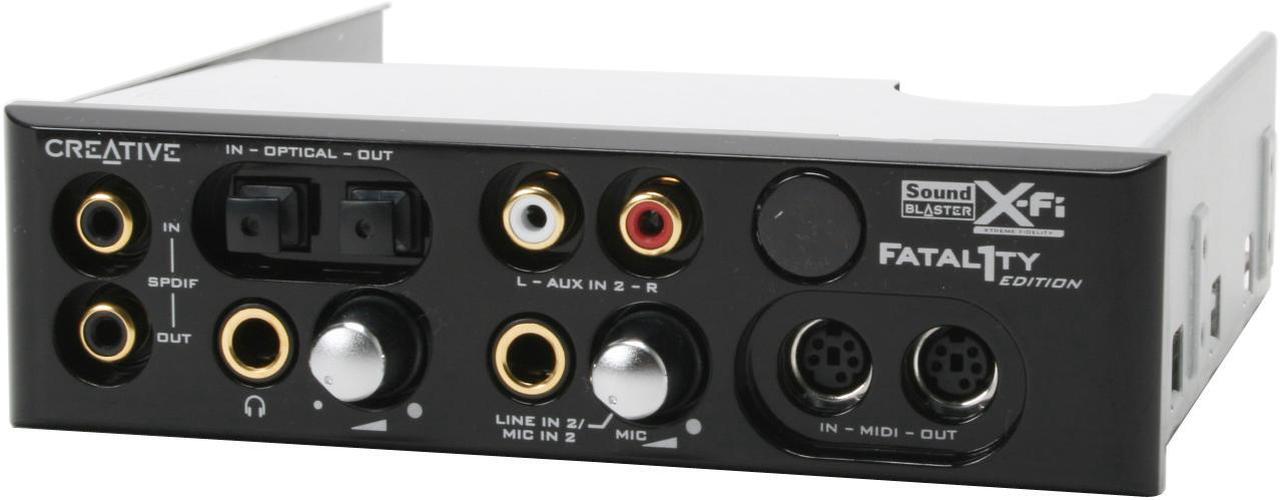 Alt view image 5 of 10 - Creative Sound Blaster X-Fi Platinum Fatal1ty Champion 70SB046A00003 7.1 Channels 24-bit 192KHz PCI Interface Sound Card