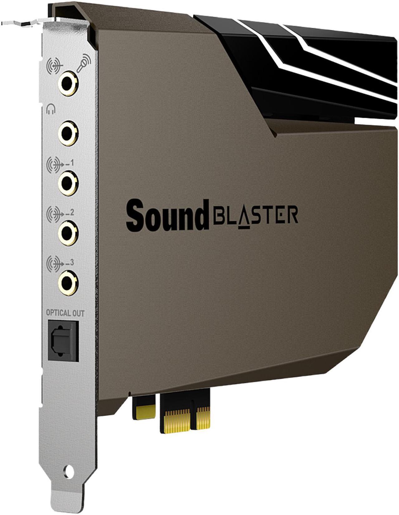 Alt view image 3 of 13 - Creative Sound Blaster AE-7 Hi-Res Internal PCIe Sound Card, Quad-Core Processor, 127dB DNR ESS SABRE-class 9018 DAC, Xamp Discrete Custom Bi-amp, Discrete 5.1/Virtual 7.1, Dolby, DTS Encoding (Black)
