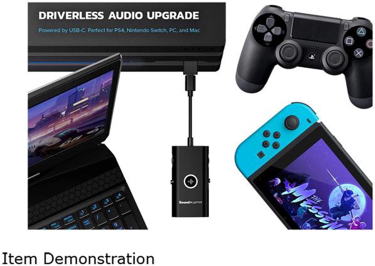 Alt view image 3 of 5 - Creative Sound Blaster G3 USB-C External Gaming USB DAC and Amp for PS4, Nintendo Switch, Ft. GameVoice Mix (Audio Balance for Game/Chat), Mic/Vol Control and Mobile App Control, Plug-and-Play
