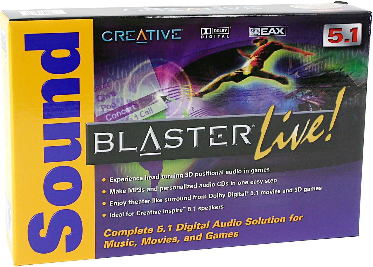 Alt view image 5 of 5 - Creative Sound Blaster Live! 5.1 SB0220 5.1 Channels 16-bit 48KHz PCI Interface Sound Card
