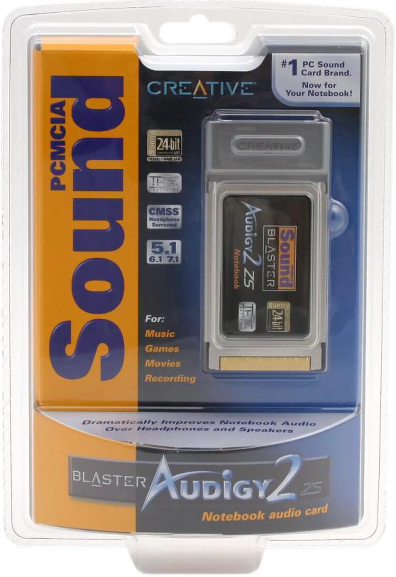 Main image of Creative Sound Blaster Audigy 2 ZS Notebook PCMCIA Sound Card