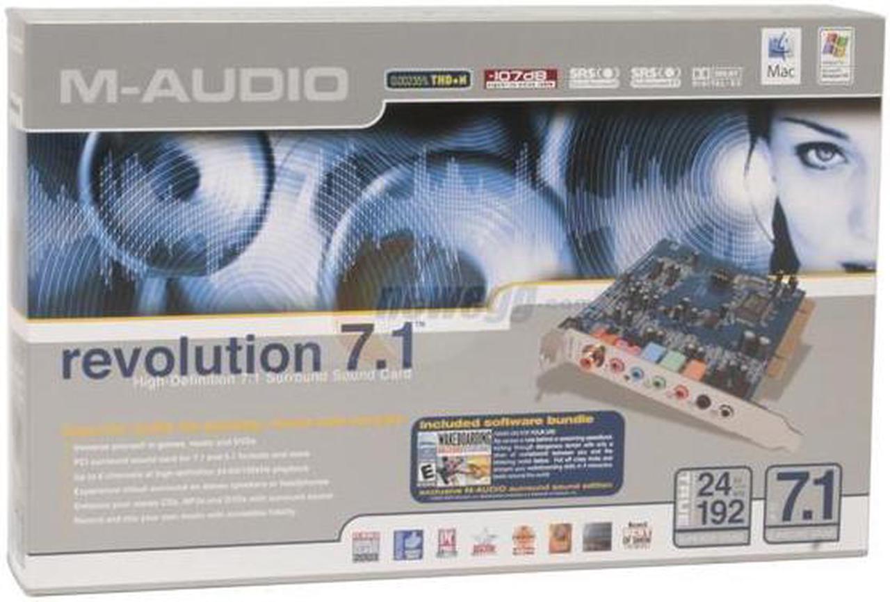 Alt view image 6 of 6 - M-AUDIO High-Definition 7.1 7.1 Channels 24-bit 192KHz PCI Interface High-Definition Surround Sound Card