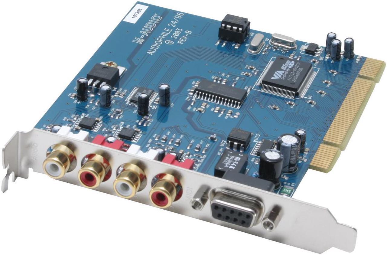 M-AUDIO Audiophile 2496 24-bit 96KHz PCI Interface 4-In-4-Out Professional Audio Card with MIDI