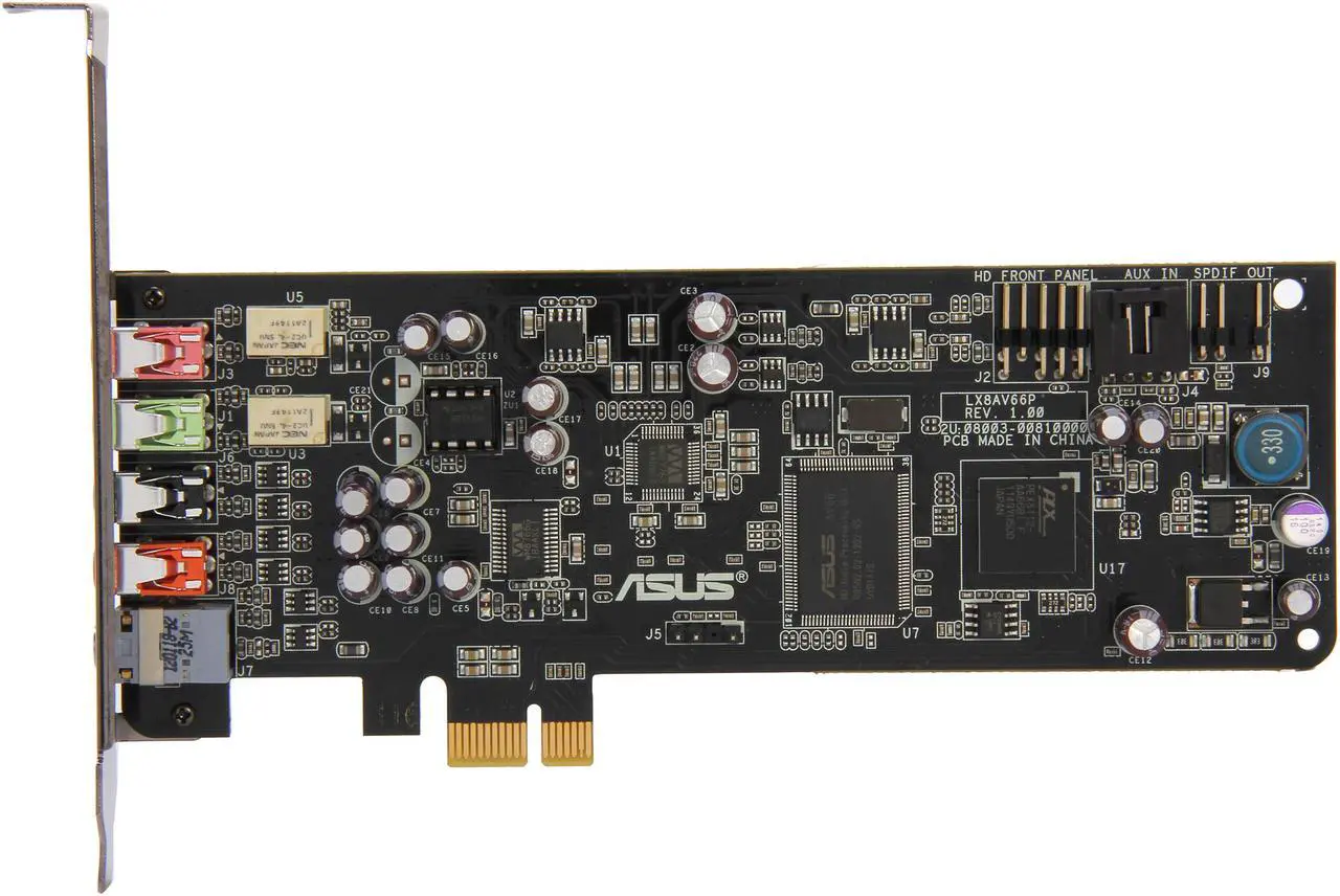 Alt view image 3 of 5 - ASUS XONAR DSX 7.1 Channels 24-bit 192KHz PCI Express x1 Interface Audio Card
