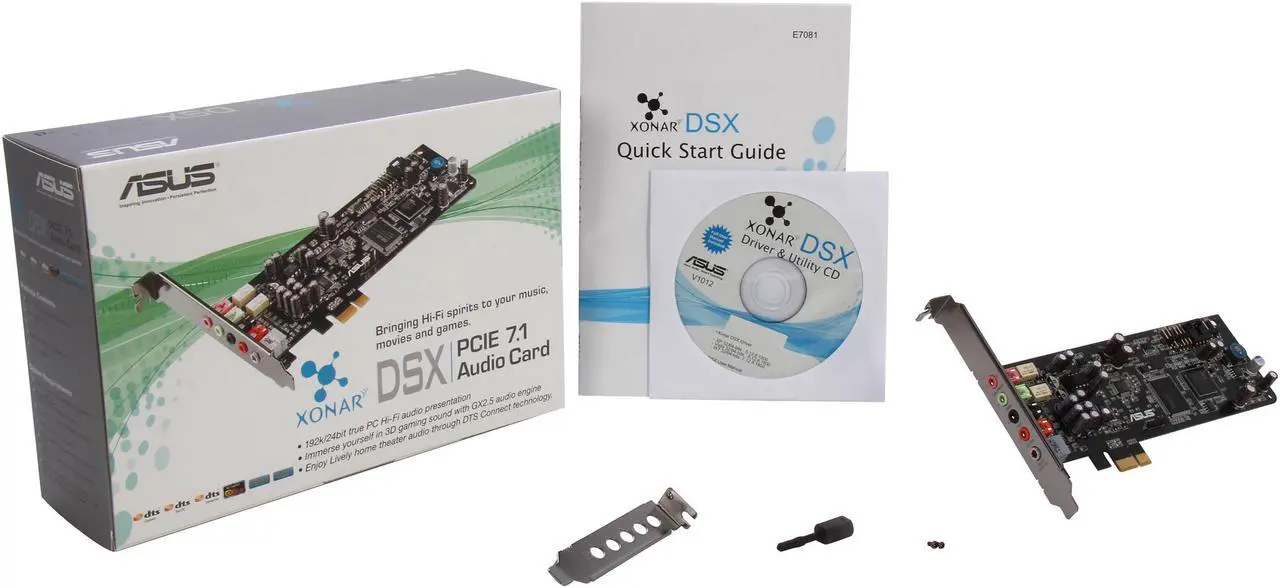 Alt view image 5 of 5 - ASUS XONAR DSX 7.1 Channels 24-bit 192KHz PCI Express x1 Interface Audio Card