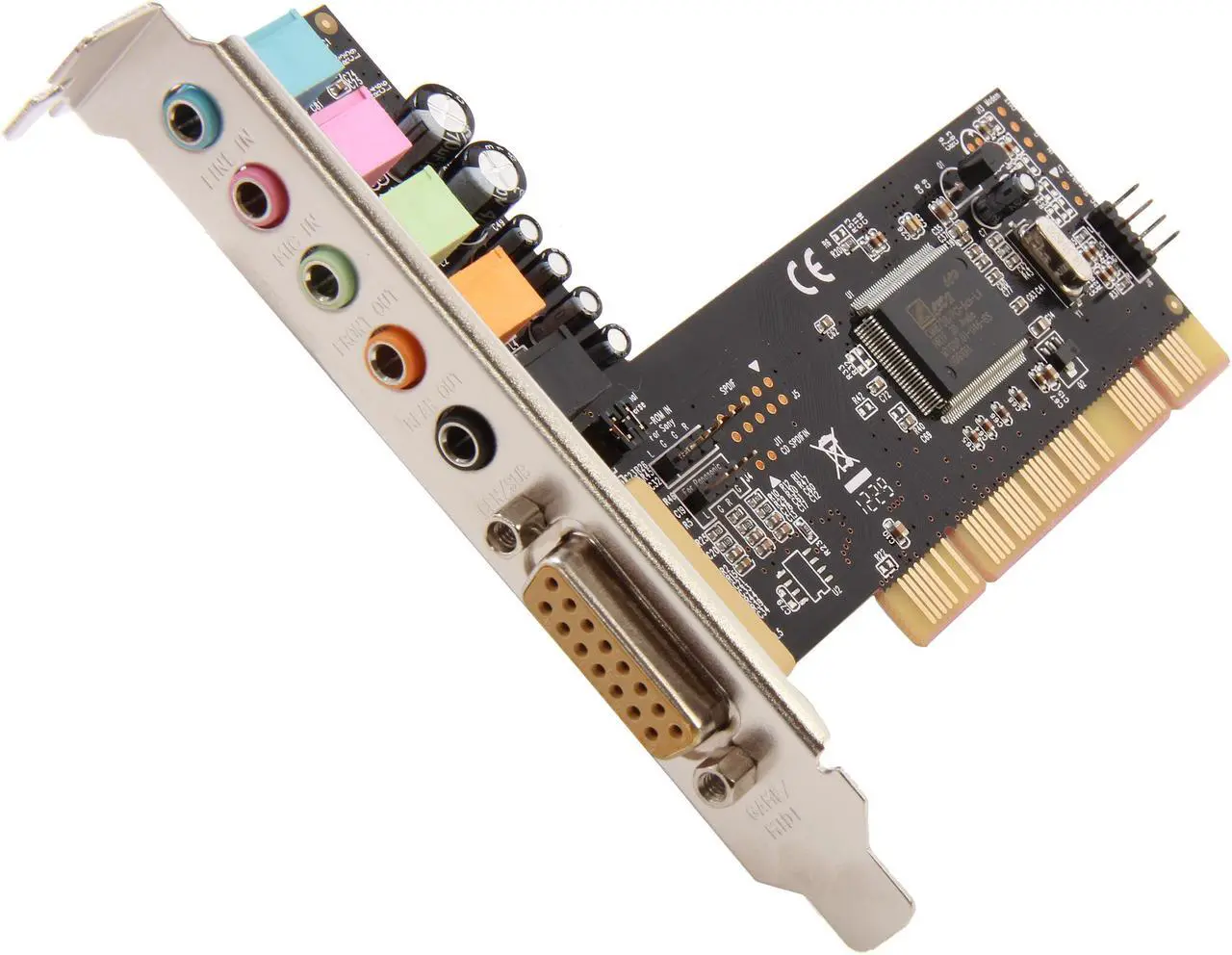 Main image of SYBA SD-PCI63058 6 Channels 16-bit 48KHz PCI Interface Audio Sound Card, with Game Port, 3D Sound Quality for 5.1 Speakers, C-Media CMI8738 Chipset