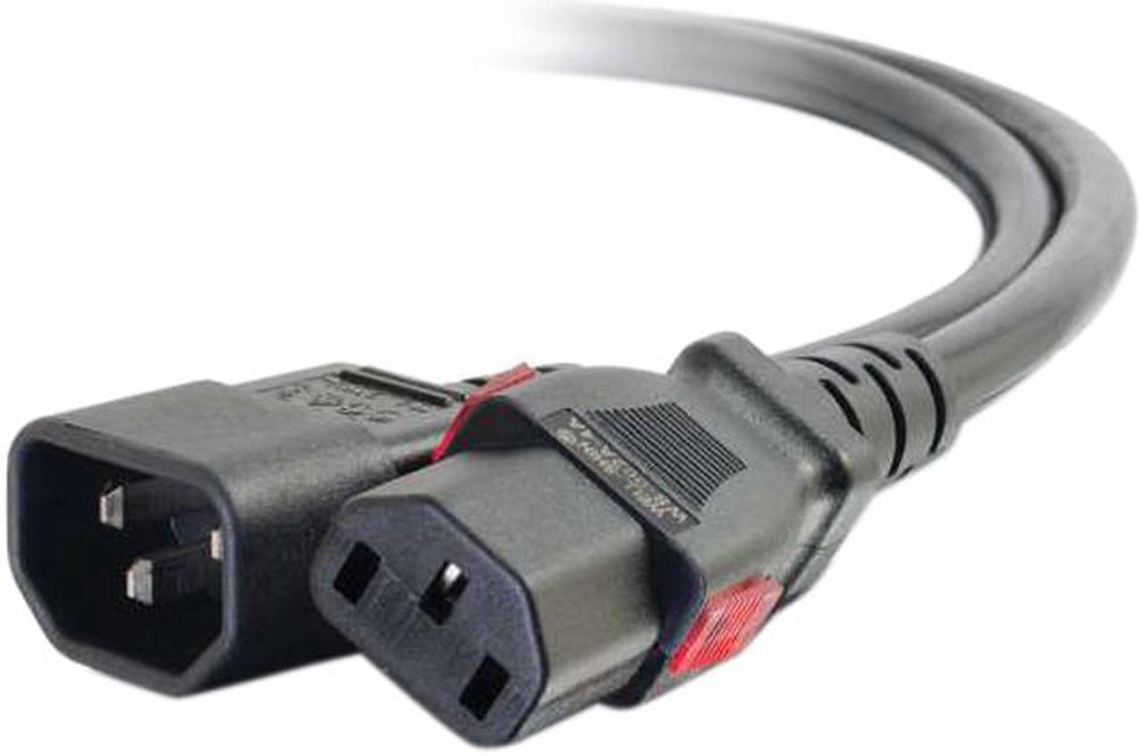 C2g 3Ft Locking C14 To C13 10A 250V Power Cord Black