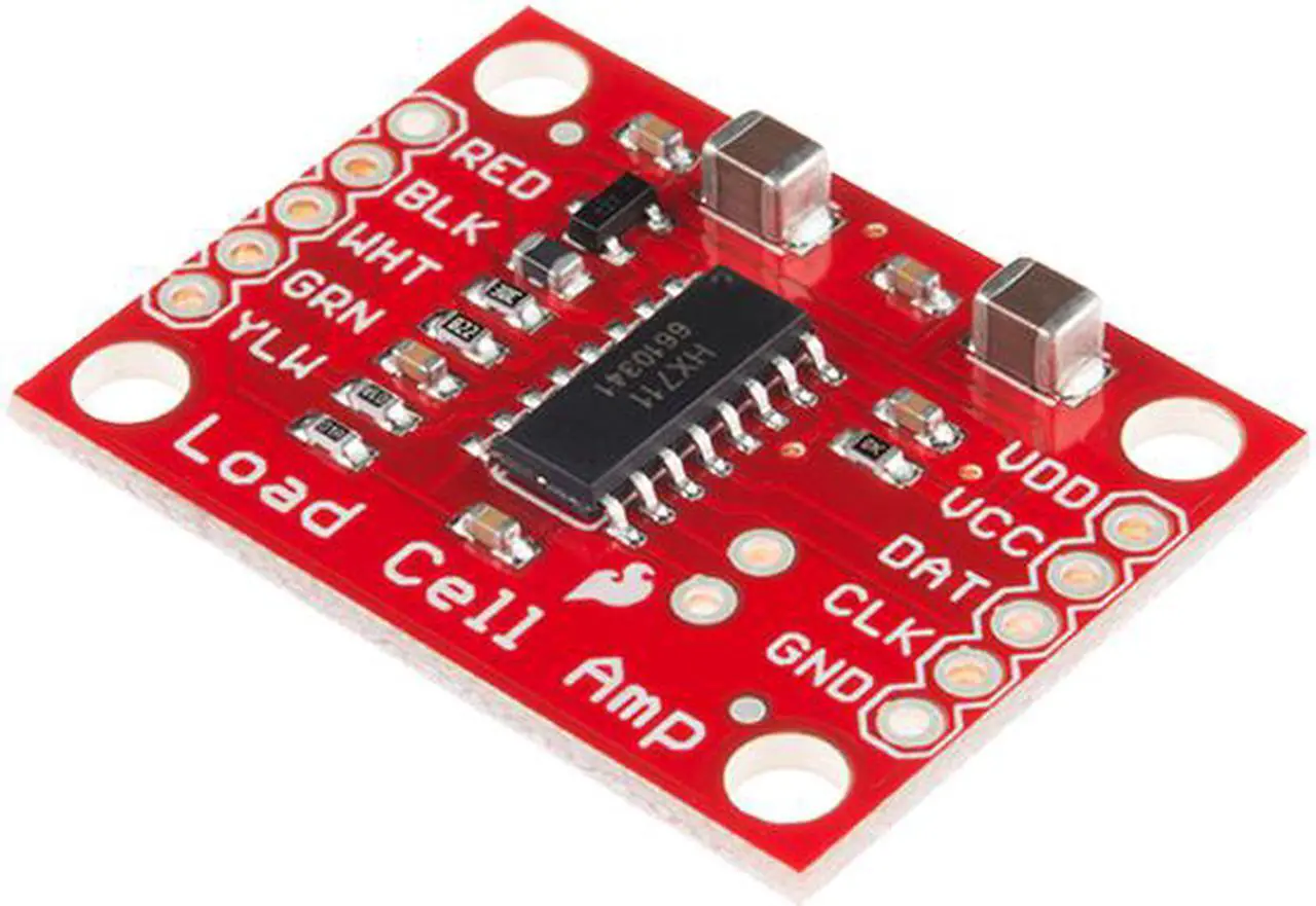 Alt view image 2 of 3 - SparkFun Load Cell Amplifier - HX711 Small Breakout Board Read Load Cells to Measure Weight Four-wire Wheatstone Bridge Configuration Connect to Sensors Build Scale Process Control Presence Detection