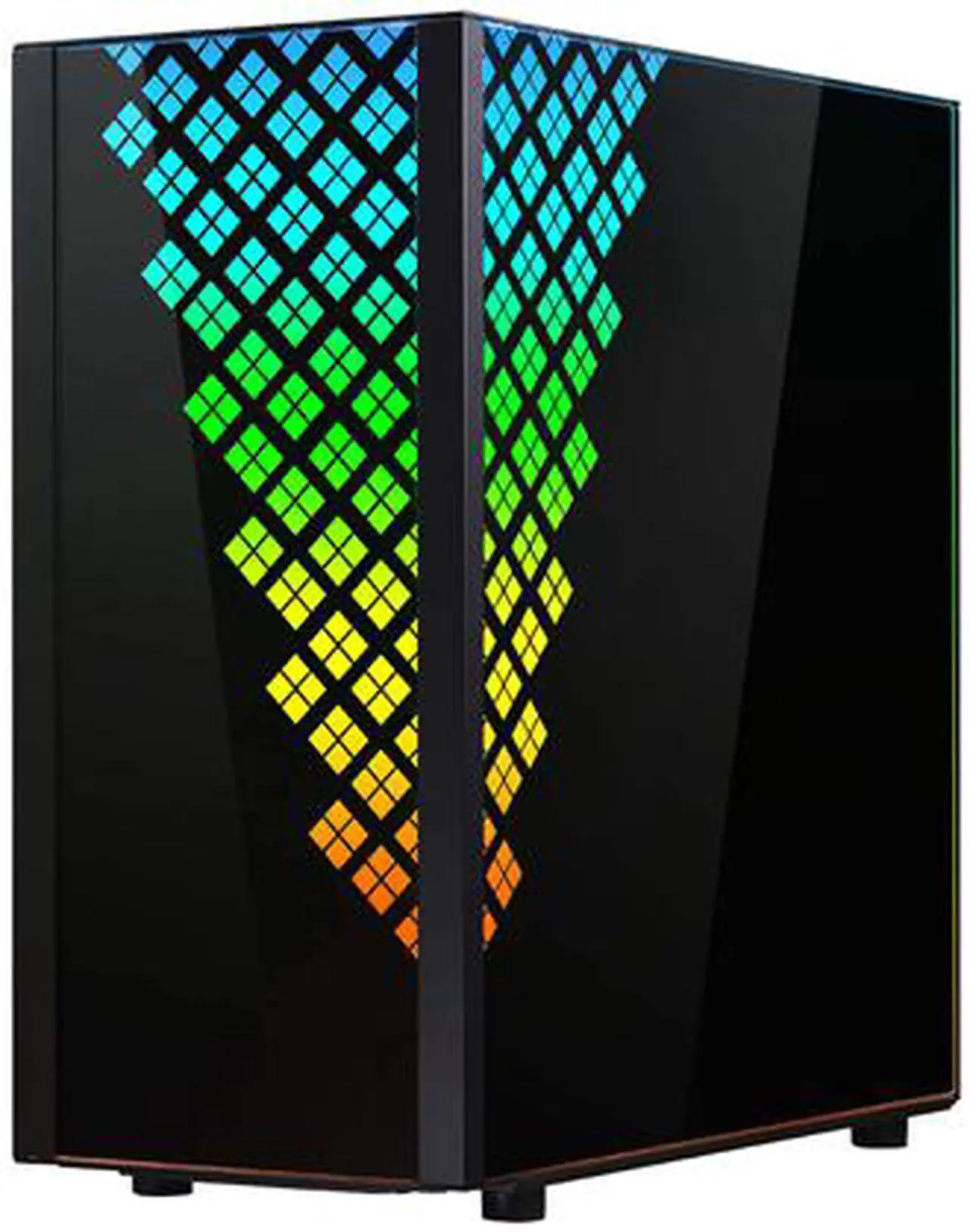 Alt view image 5 of 9 - BitFenix DAWN TG Case Black, 3 Sides Tempered Glass, E-ATX/ATX/Micro ATX/Mini ITX Form Factor, Asus AURA SYNC 3-pin Addressable RGB LED, BFC-DAW-500-KKGSK-RP
