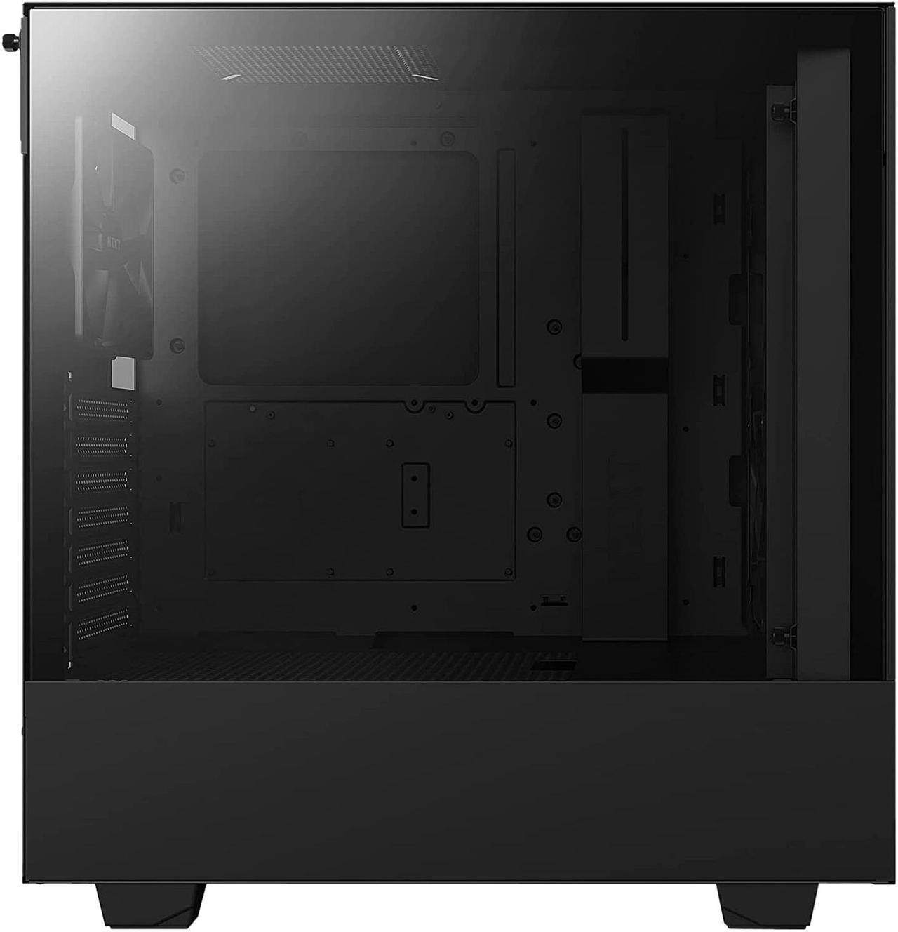 Alt view image 4 of 10 - NZXT H510 Flow Matte Black - Compact ATX PC Gaming Case - Tempered Glass - Enhanced Cable Management - Water-Cooling Ready