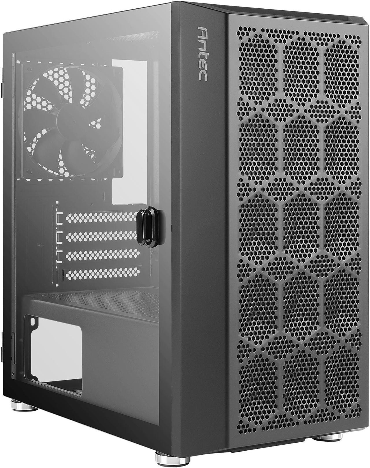 Antec NX200M Micro-ATX Tower, Mini-Tower Computer Case with 120mm Rear Fan Pre-Installed, Mesh Design in Front Panel Ventilated Airflow, NX Series, Black