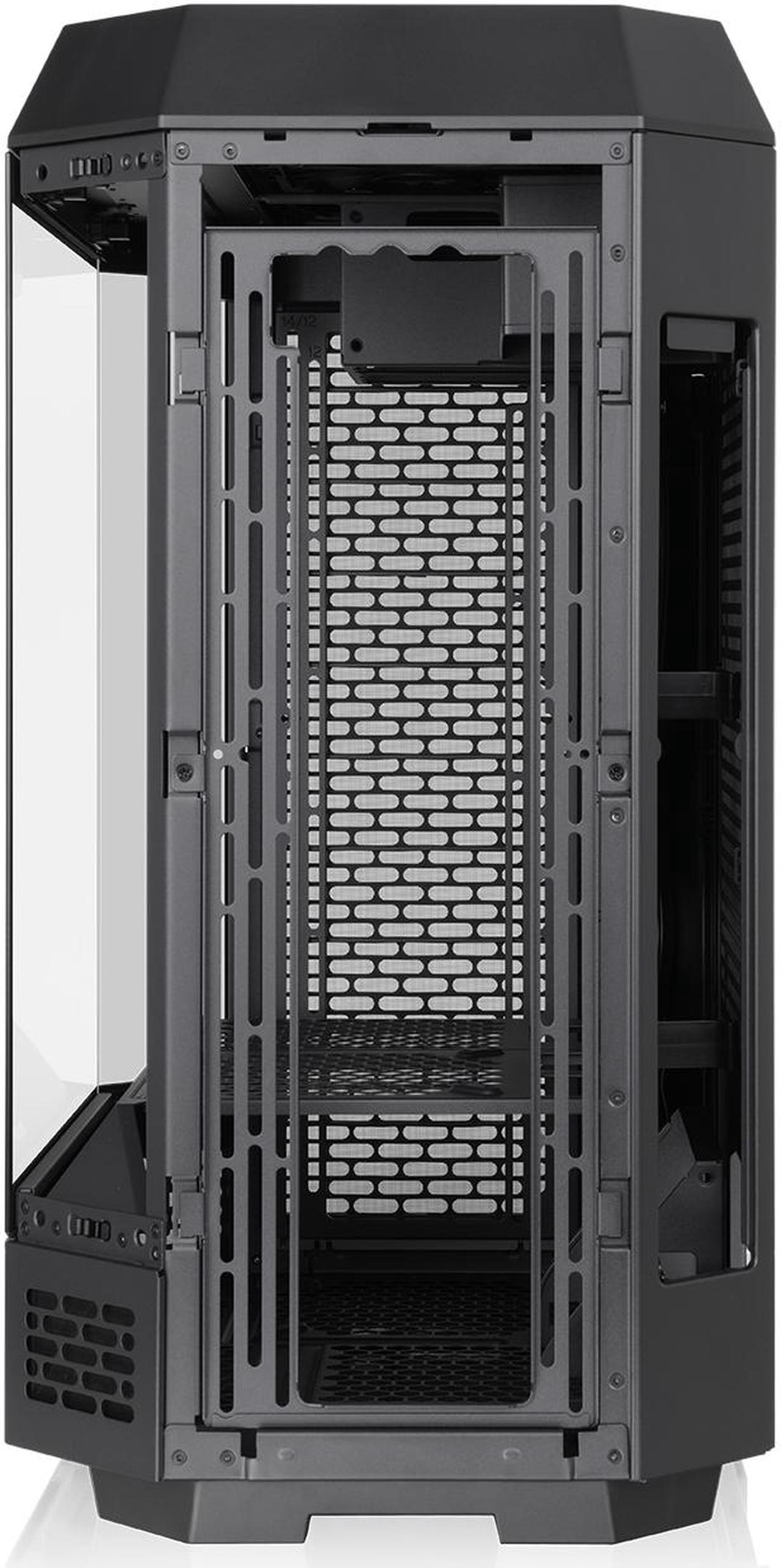 Alt view image 6 of 20 - Thermaltake Tower 600 Black Mid-Tower ATX Case; 3 Tempered Glass Panels; Hidden-Connector Motherboard Support; Rotational PCI-e Slots; CA-1Z1-00M1WN-00