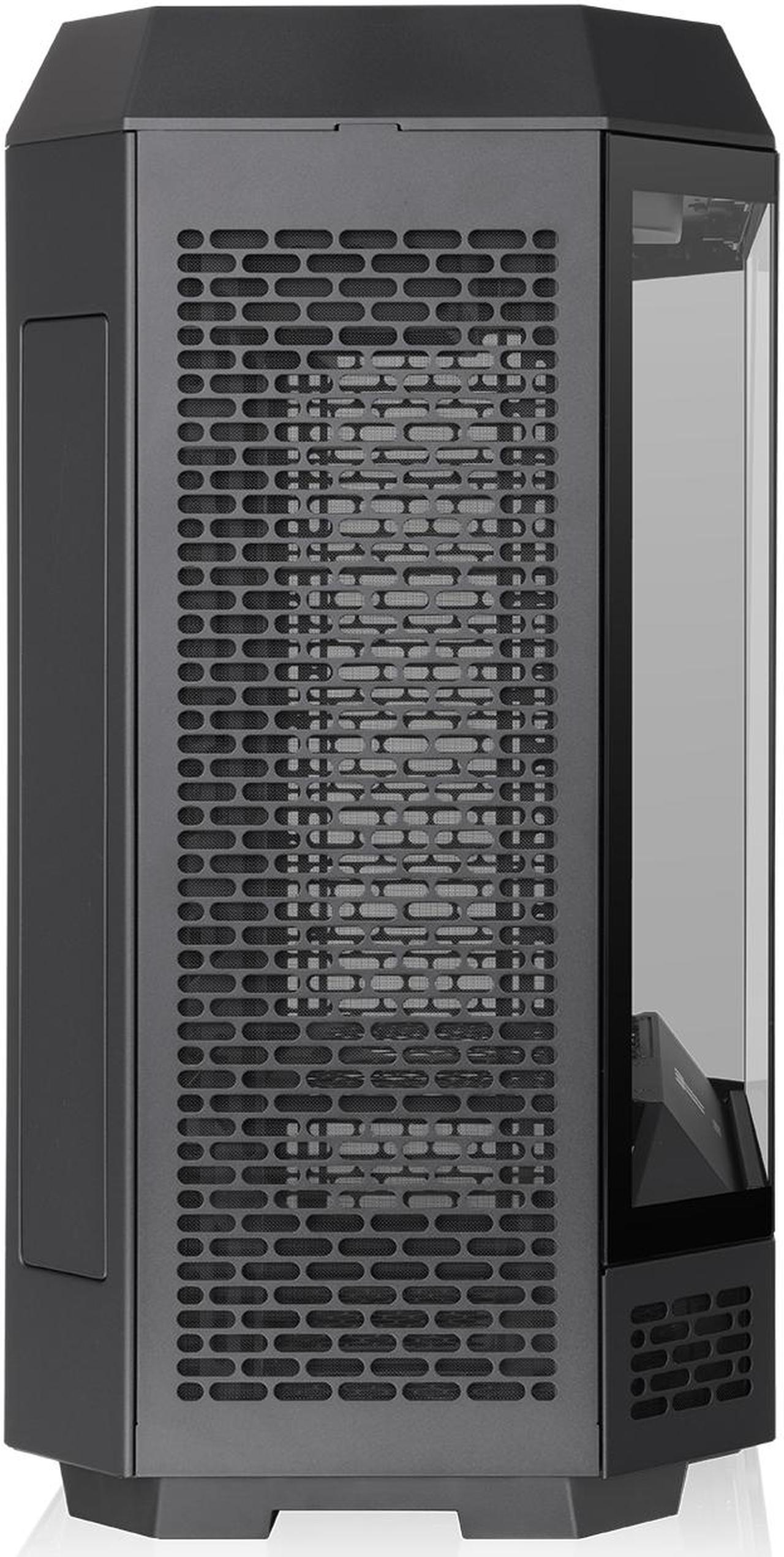 Alt view image 7 of 20 - Thermaltake Tower 600 Black Mid-Tower ATX Case; 3 Tempered Glass Panels; Hidden-Connector Motherboard Support; Rotational PCI-e Slots; CA-1Z1-00M1WN-00