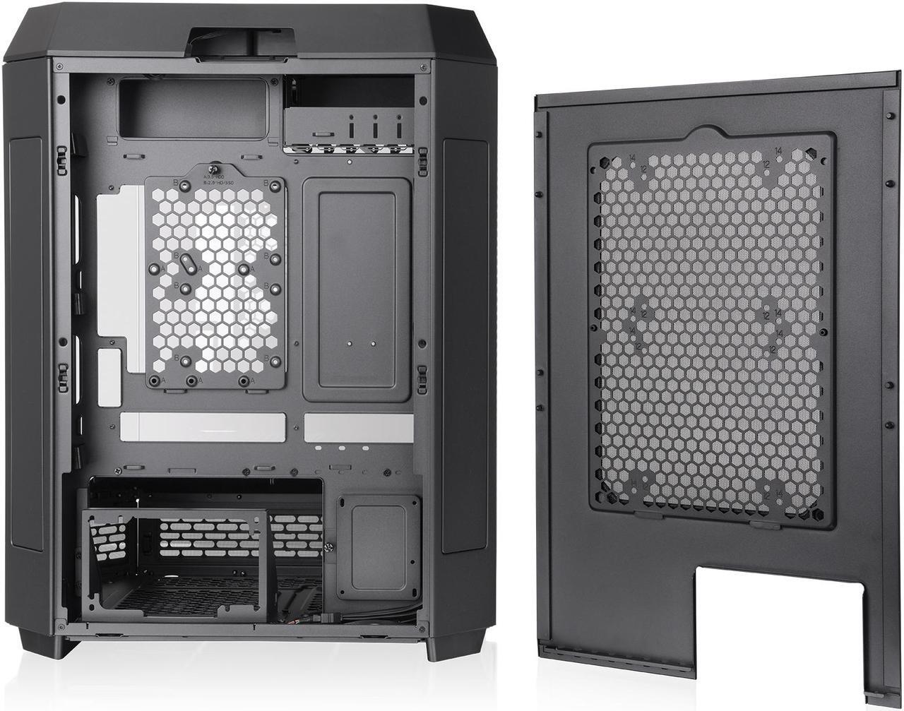 Alt view image 9 of 20 - Thermaltake Tower 600 Black Mid-Tower ATX Case; 3 Tempered Glass Panels; Hidden-Connector Motherboard Support; Rotational PCI-e Slots; CA-1Z1-00M1WN-00