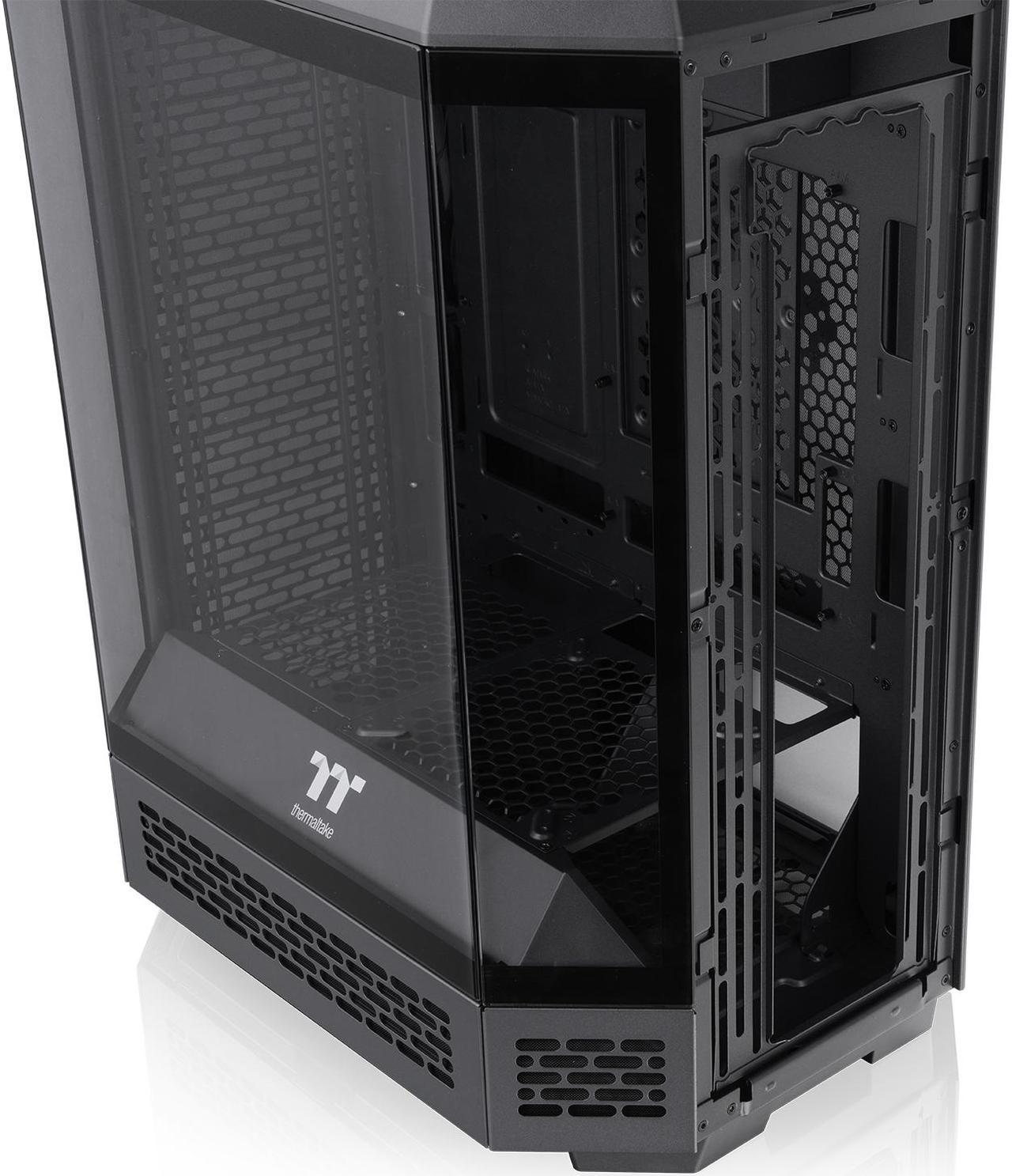 Alt view image 14 of 20 - Thermaltake Tower 600 Black Mid-Tower ATX Case; 3 Tempered Glass Panels; Hidden-Connector Motherboard Support; Rotational PCI-e Slots; CA-1Z1-00M1WN-00