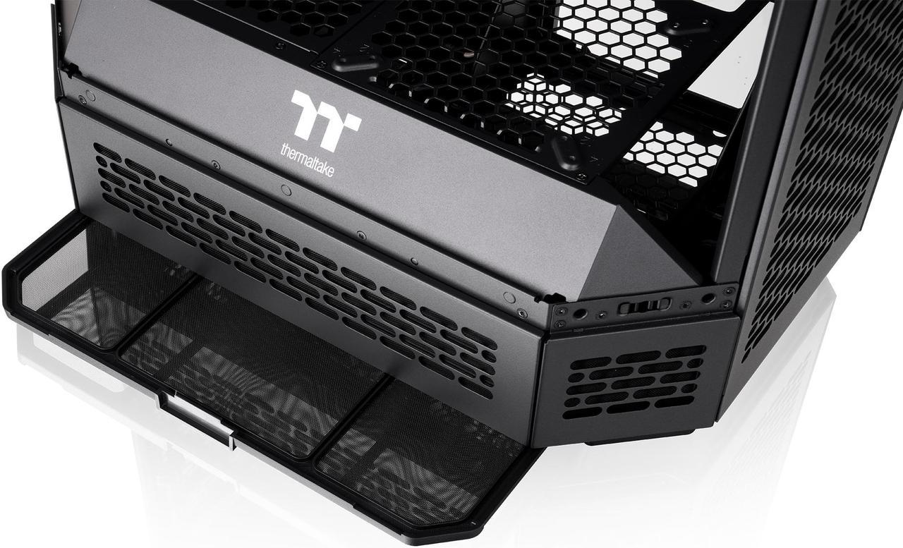 Alt view image 16 of 20 - Thermaltake Tower 600 Black Mid-Tower ATX Case; 3 Tempered Glass Panels; Hidden-Connector Motherboard Support; Rotational PCI-e Slots; CA-1Z1-00M1WN-00