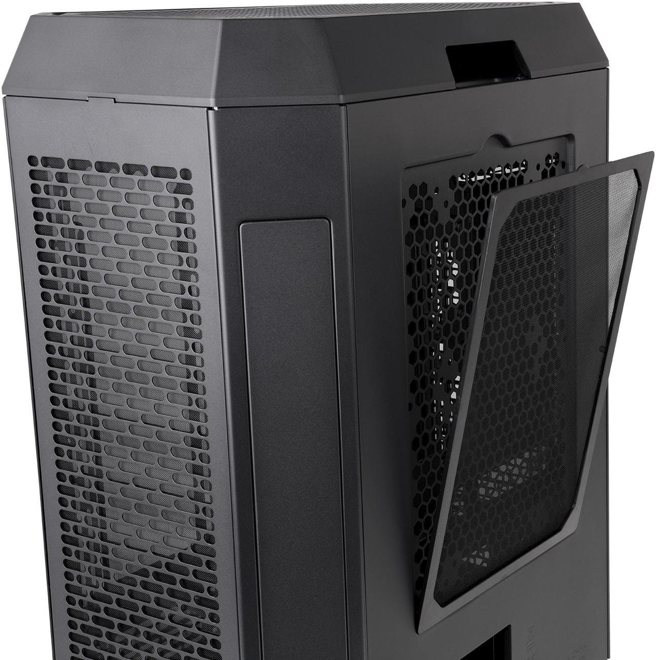 Alt view image 19 of 20 - Thermaltake Tower 600 Black Mid-Tower ATX Case; 3 Tempered Glass Panels; Hidden-Connector Motherboard Support; Rotational PCI-e Slots; CA-1Z1-00M1WN-00
