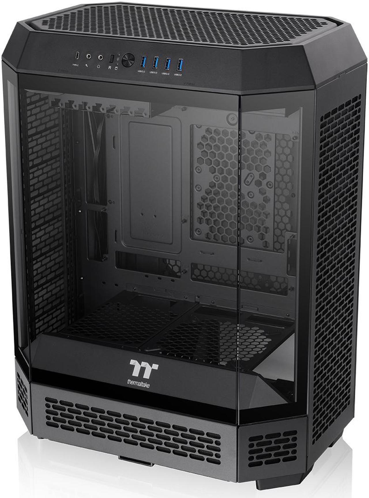 Alt view image 20 of 20 - Thermaltake Tower 600 Black Mid-Tower ATX Case; 3 Tempered Glass Panels; Hidden-Connector Motherboard Support; Rotational PCI-e Slots; CA-1Z1-00M1WN-00