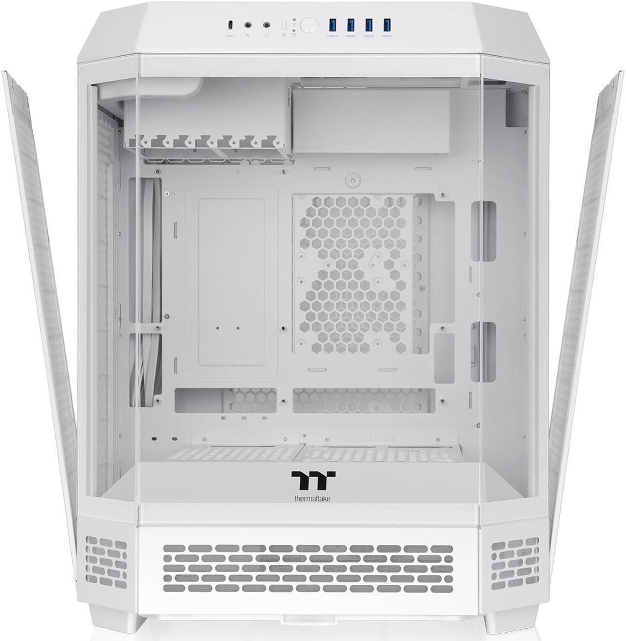 Alt view image 3 of 18 - Thermaltake Tower 600 Snow Mid-Tower ATX Case; 3 Tempered Glass Panels; Hidden-Connector Motherboard Support; Rotational PCI-e Slots; CA-1Z1-00M6WN-00