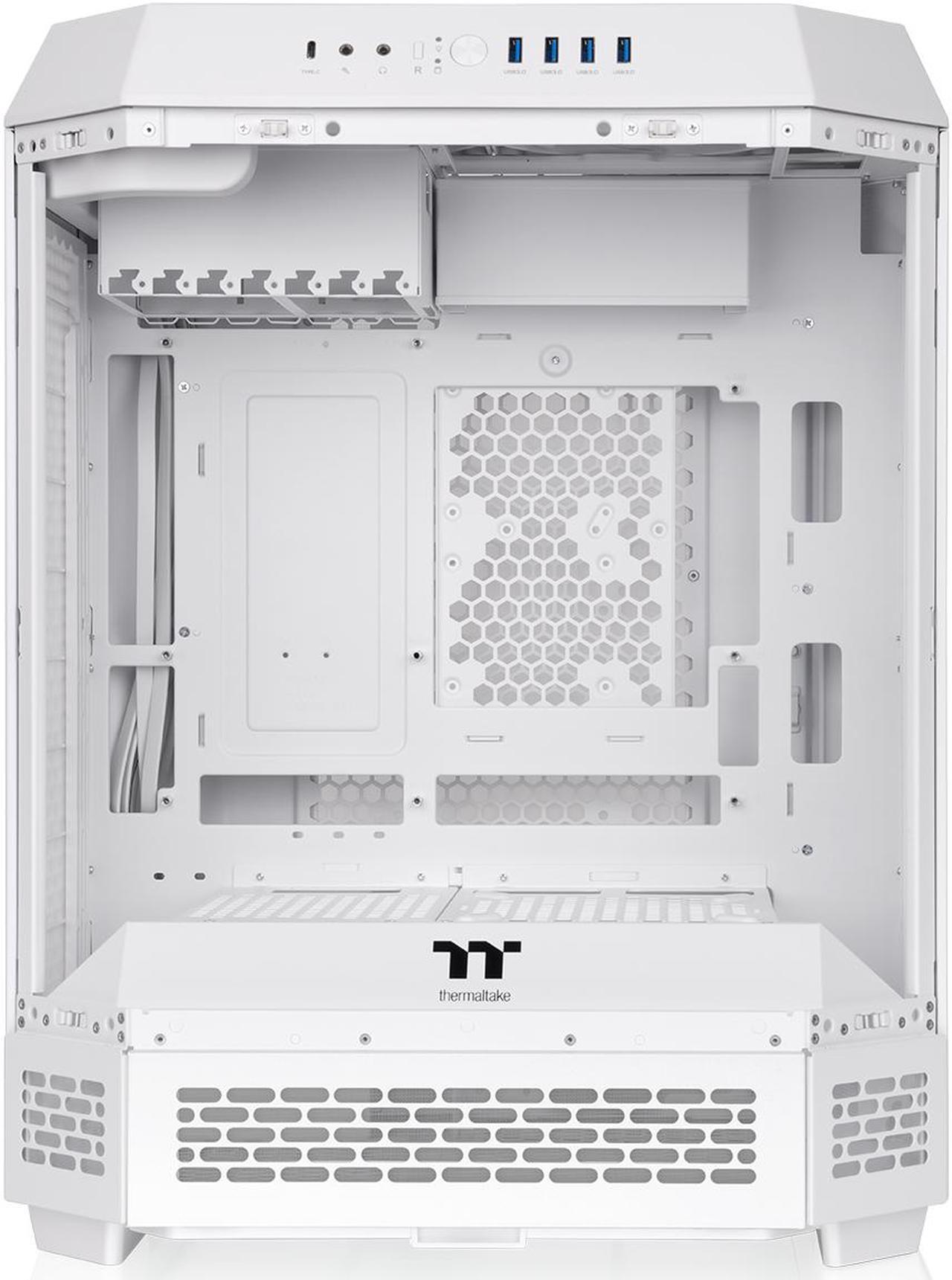 Alt view image 4 of 18 - Thermaltake Tower 600 Snow Mid-Tower ATX Case; 3 Tempered Glass Panels; Hidden-Connector Motherboard Support; Rotational PCI-e Slots; CA-1Z1-00M6WN-00